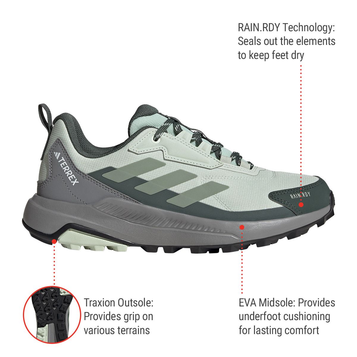 adidas Women's Terrex Anylander Low RAIN.RDY Hiking Shoes | SportChek