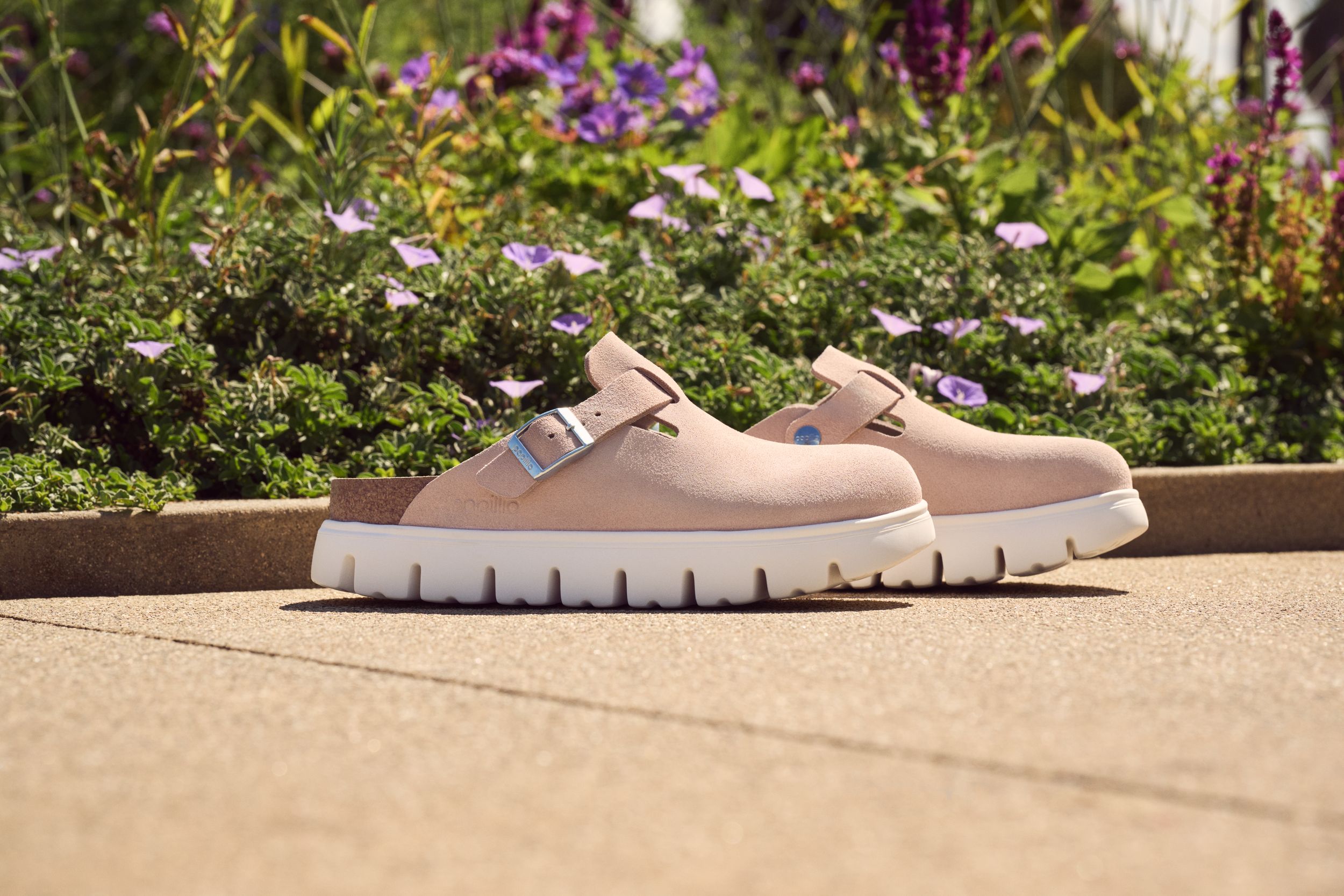 Birkenstock Unisex Chunky Suede Leather Platform Clog