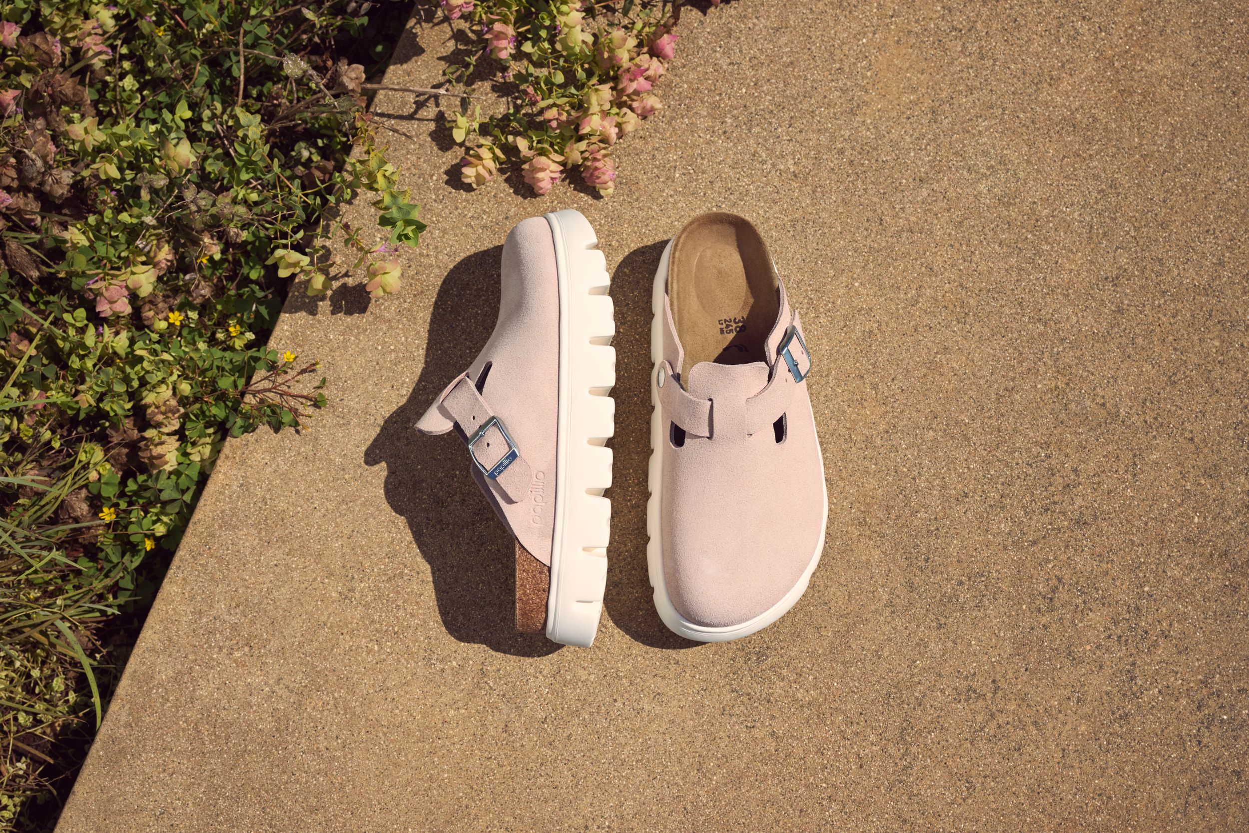 Birkenstock Unisex Chunky Suede Leather Platform Clog