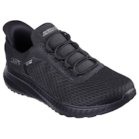Skechers Women's Bobs Sport Squad Chaos Slip Walking Shoes Front_Three_Fourths_Angled_Right