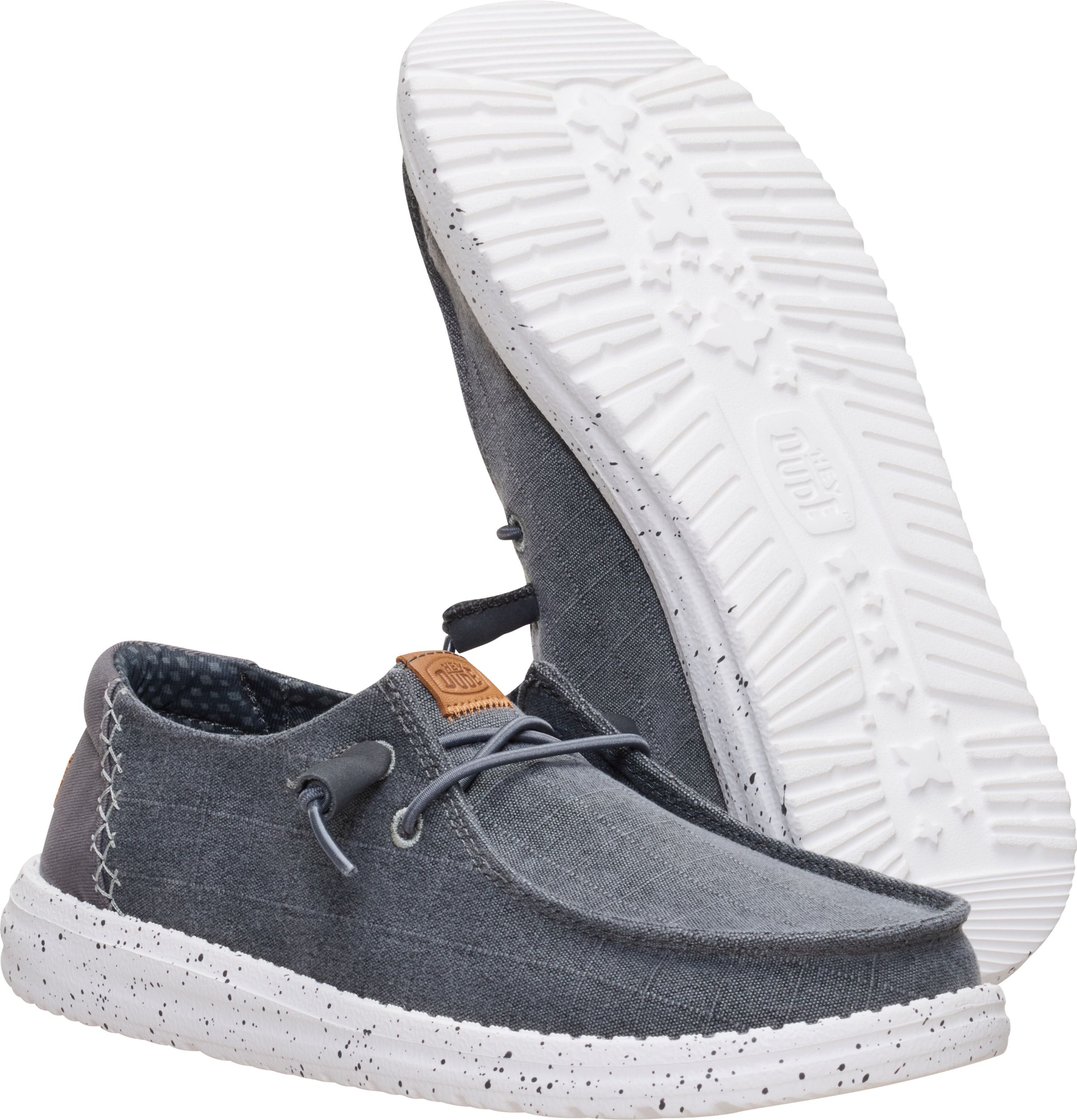 HEYDUDE Women's Wendy Chambray Grid Travel-Friendly Footwear