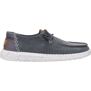 HEYDUDE Women's Wendy Chambray Grid Travel-Friendly Footwear