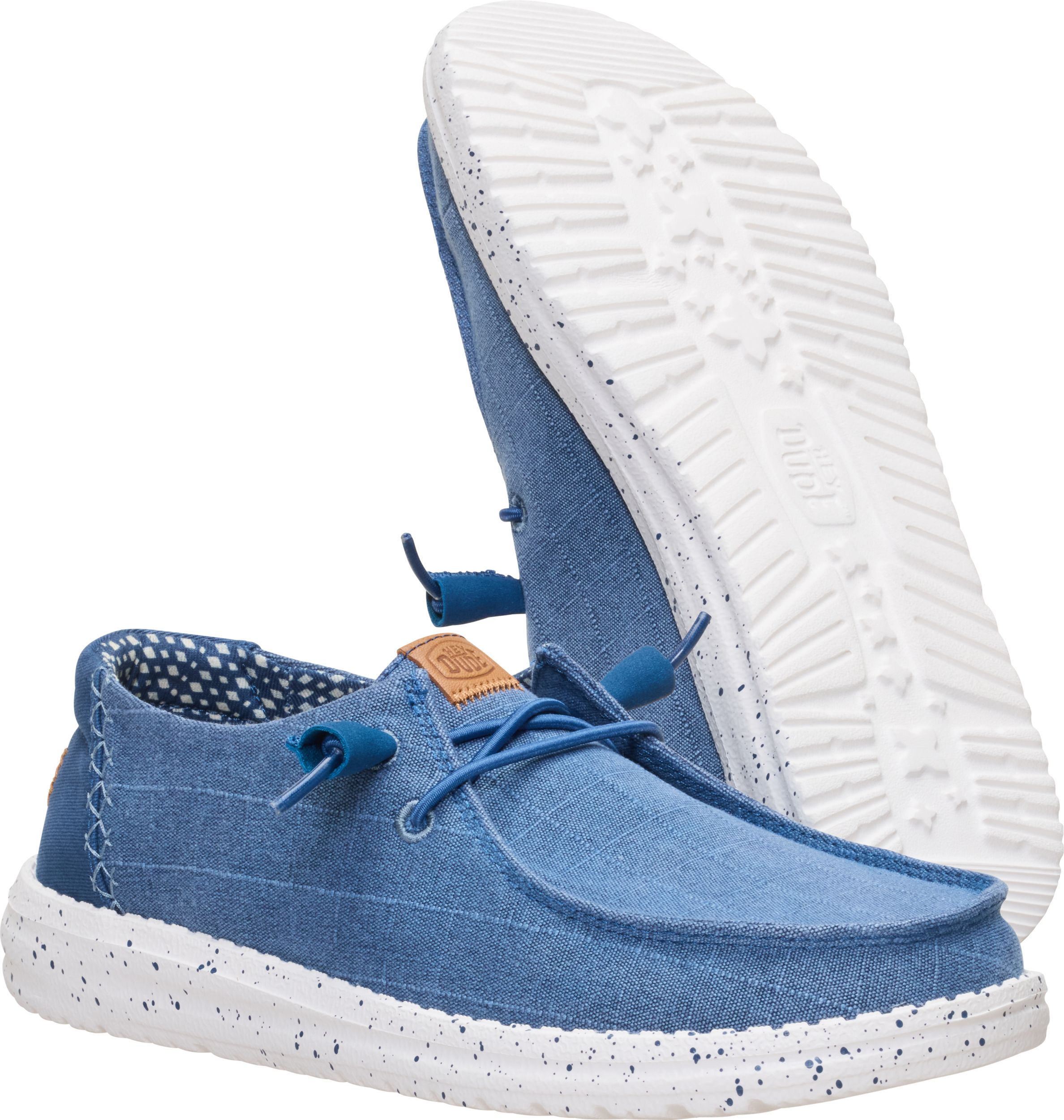 HEYDUDE Women's Wendy Chambray Grid Travel-Friendly Footwear
