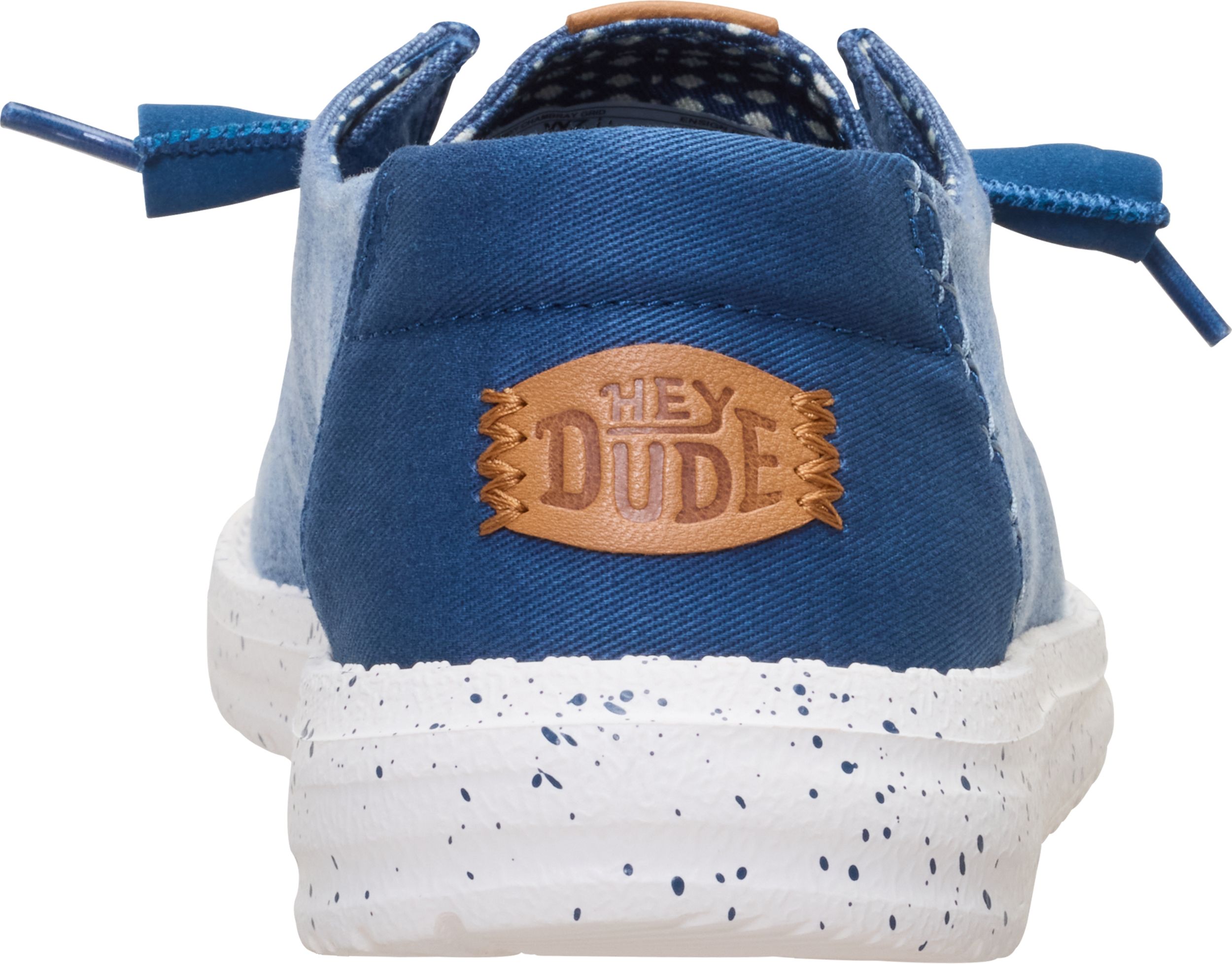HEYDUDE Women's Wendy Chambray Grid Travel-Friendly Footwear