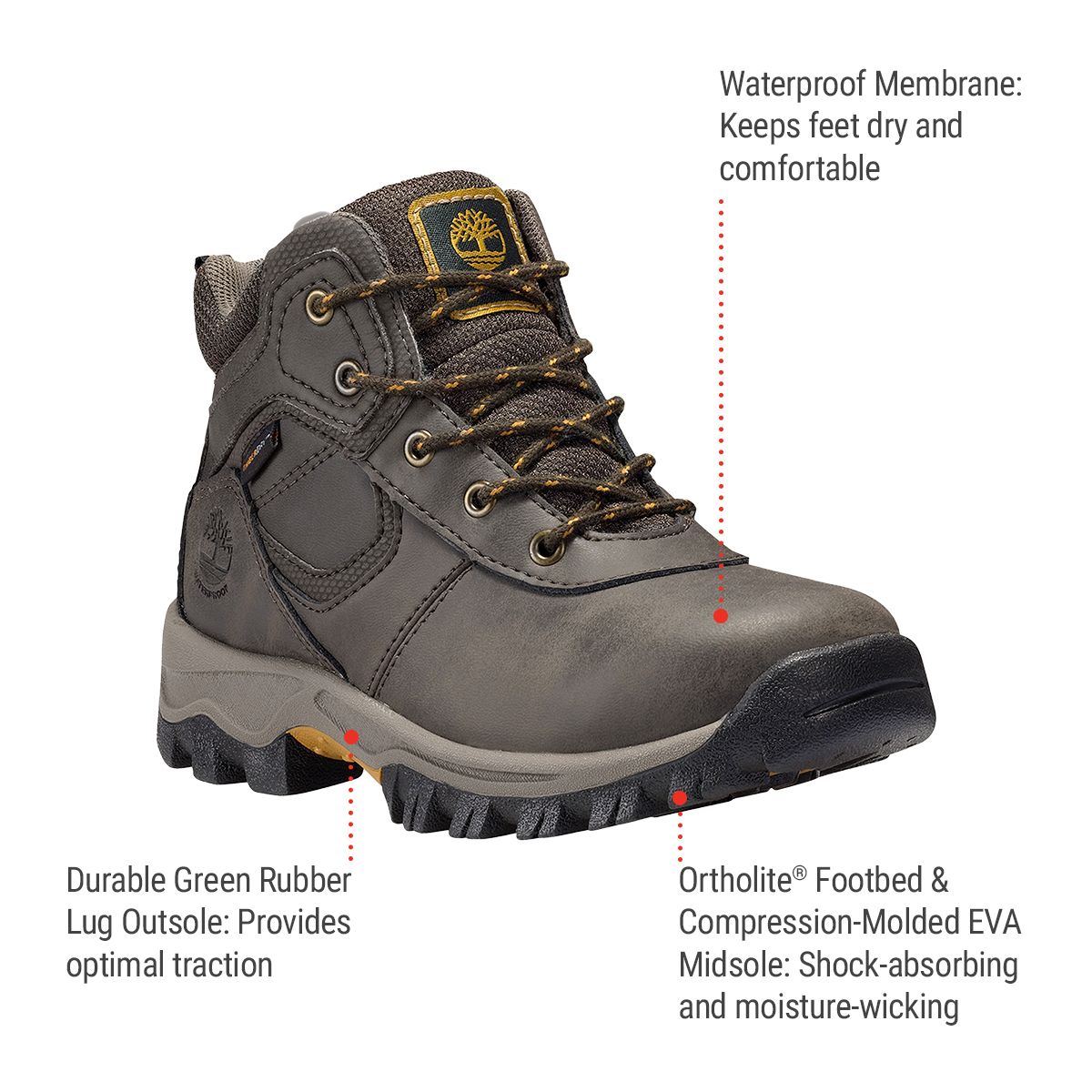 Timberland Kids' Grade School Mt. Maddsen Hiking Boots