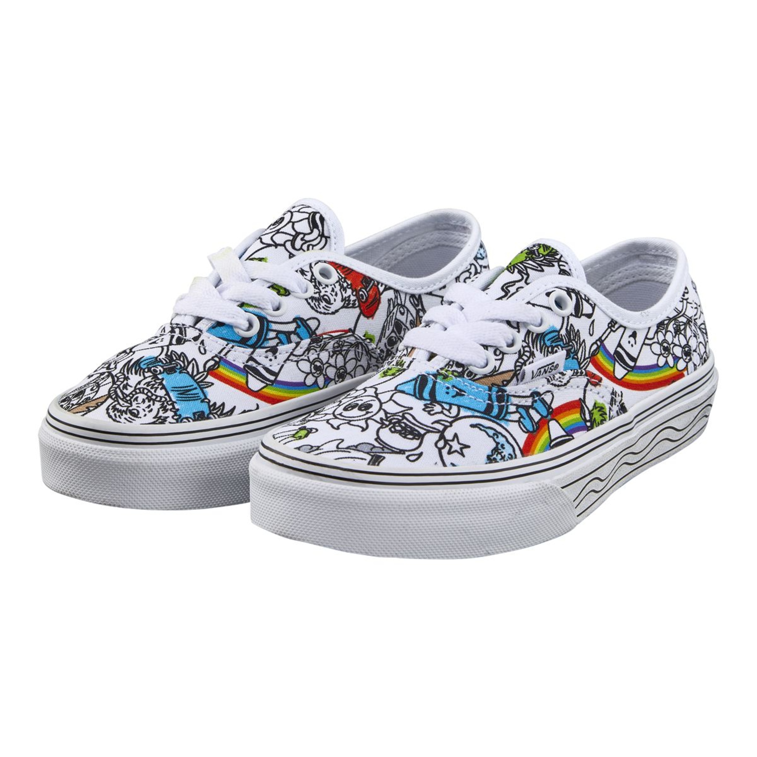 Vans x Crayola Kids' Pre-School Authentic Skate Shoes, Sneakers, Boys ...