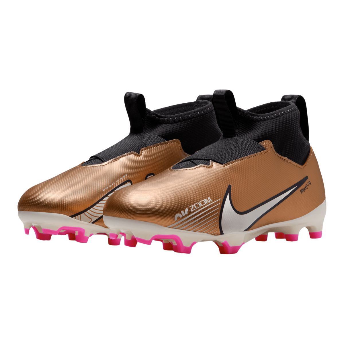 Nike Kids' Mercurial Zoom Superfly 9 Academy Firm Ground Leather Soccer Cleats