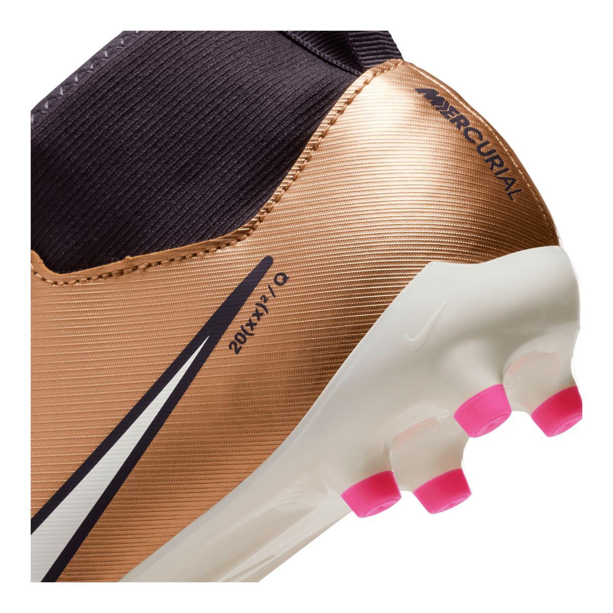 Nike Kids' Mercurial Zoom Superfly 9 Academy Firm Ground Leather Soccer Cleats