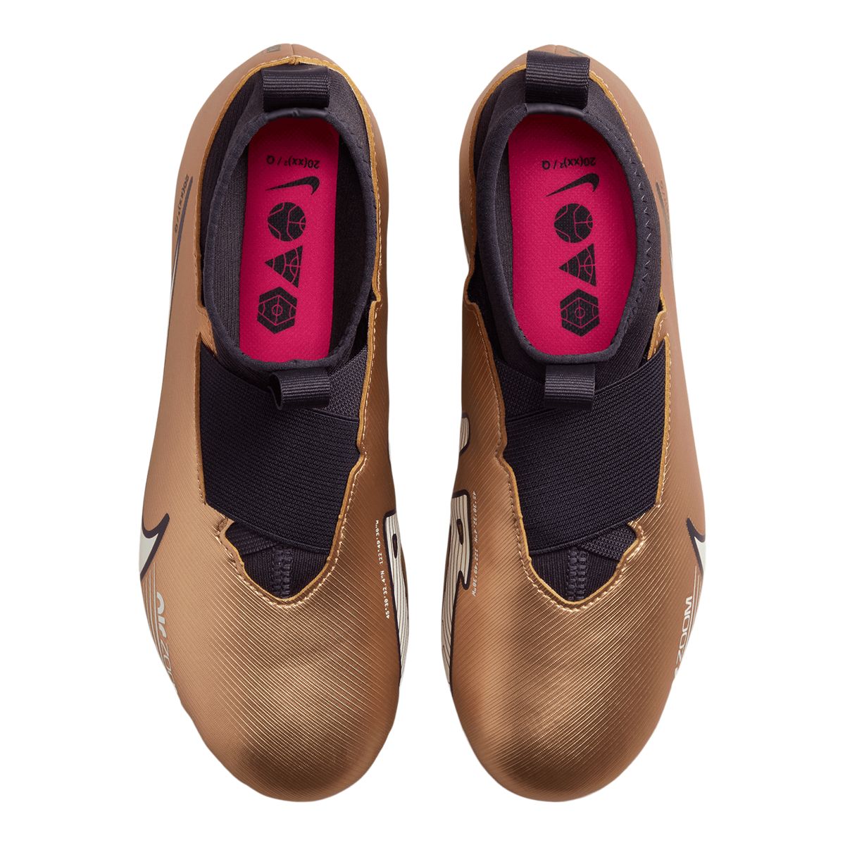 Nike Kids' Mercurial Zoom Superfly 9 Academy Firm Ground Leather Soccer Cleats