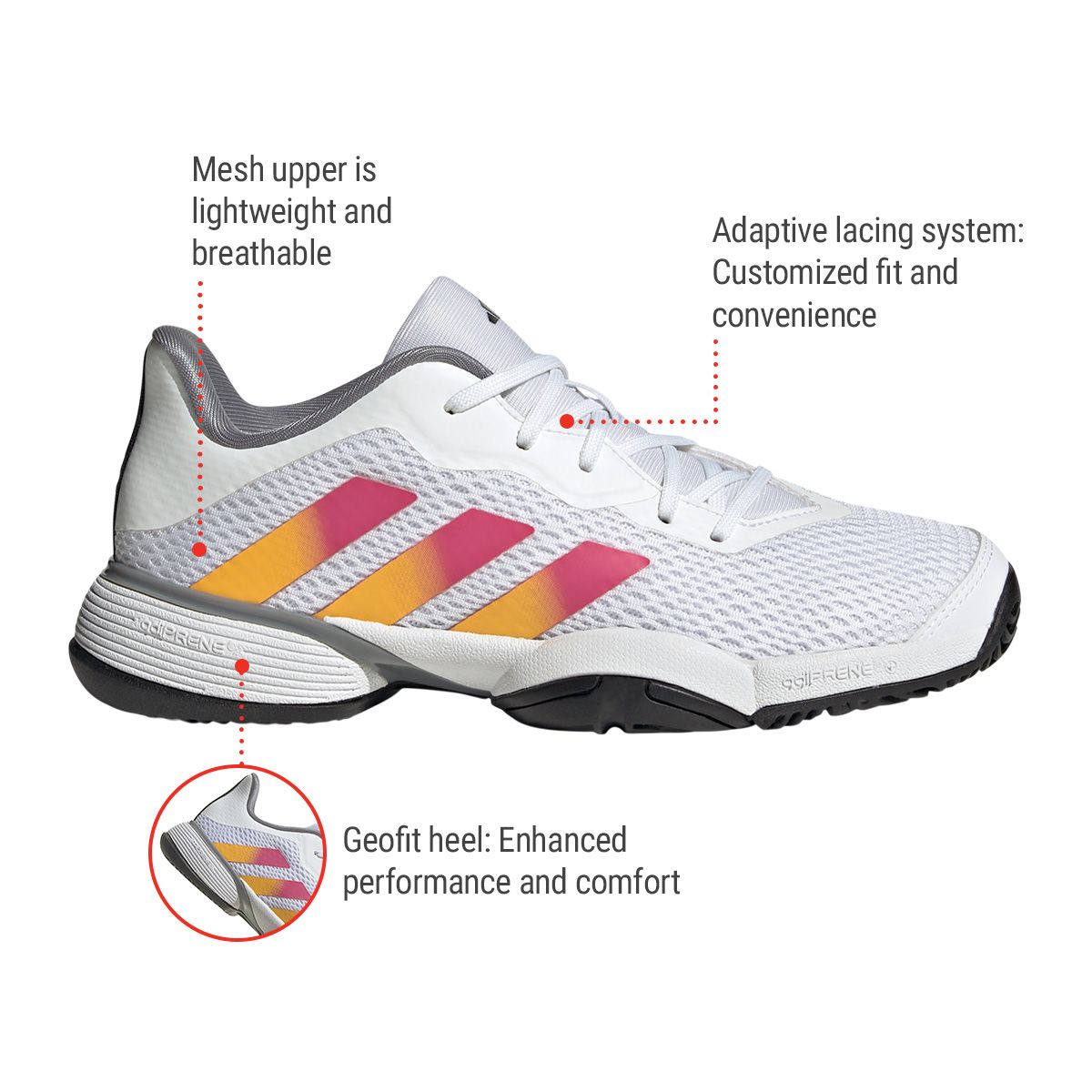 adidas Kids' Barricade Training Shoes