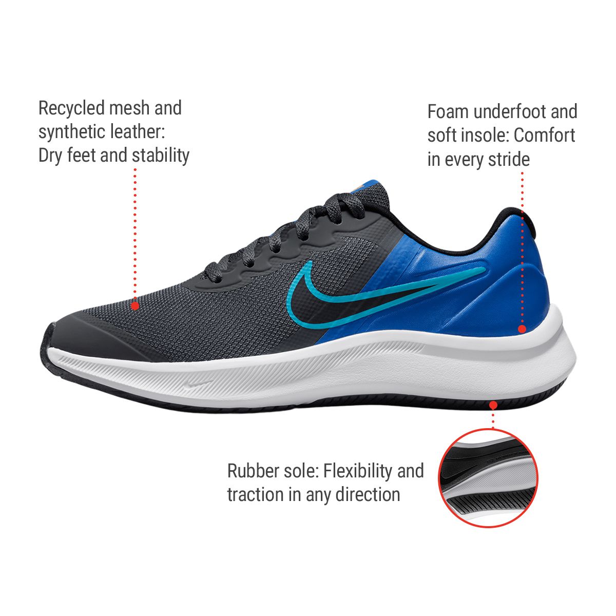 Nike Kids' Grade School Star Runner 3 Running shoes