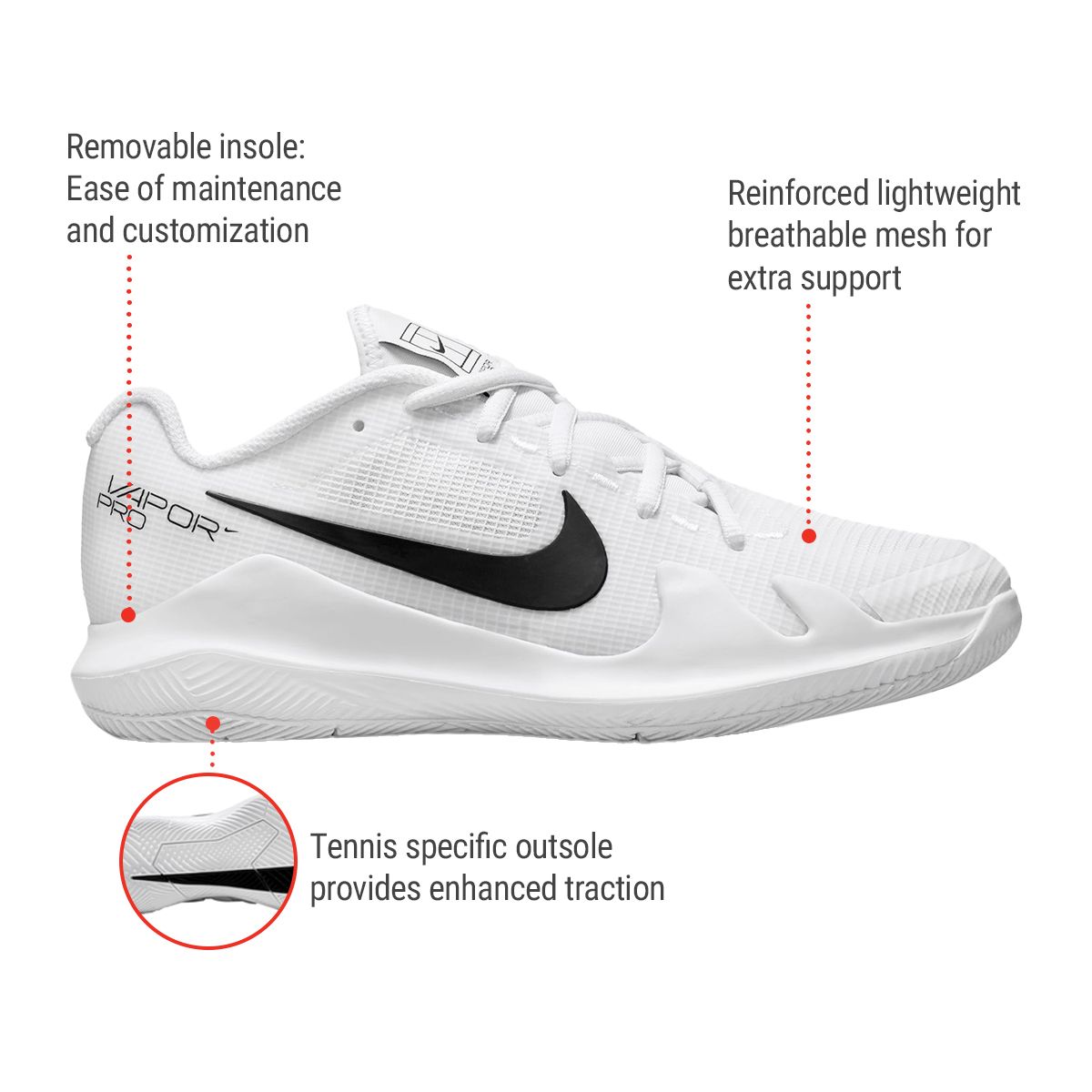 nike vapor pro junior