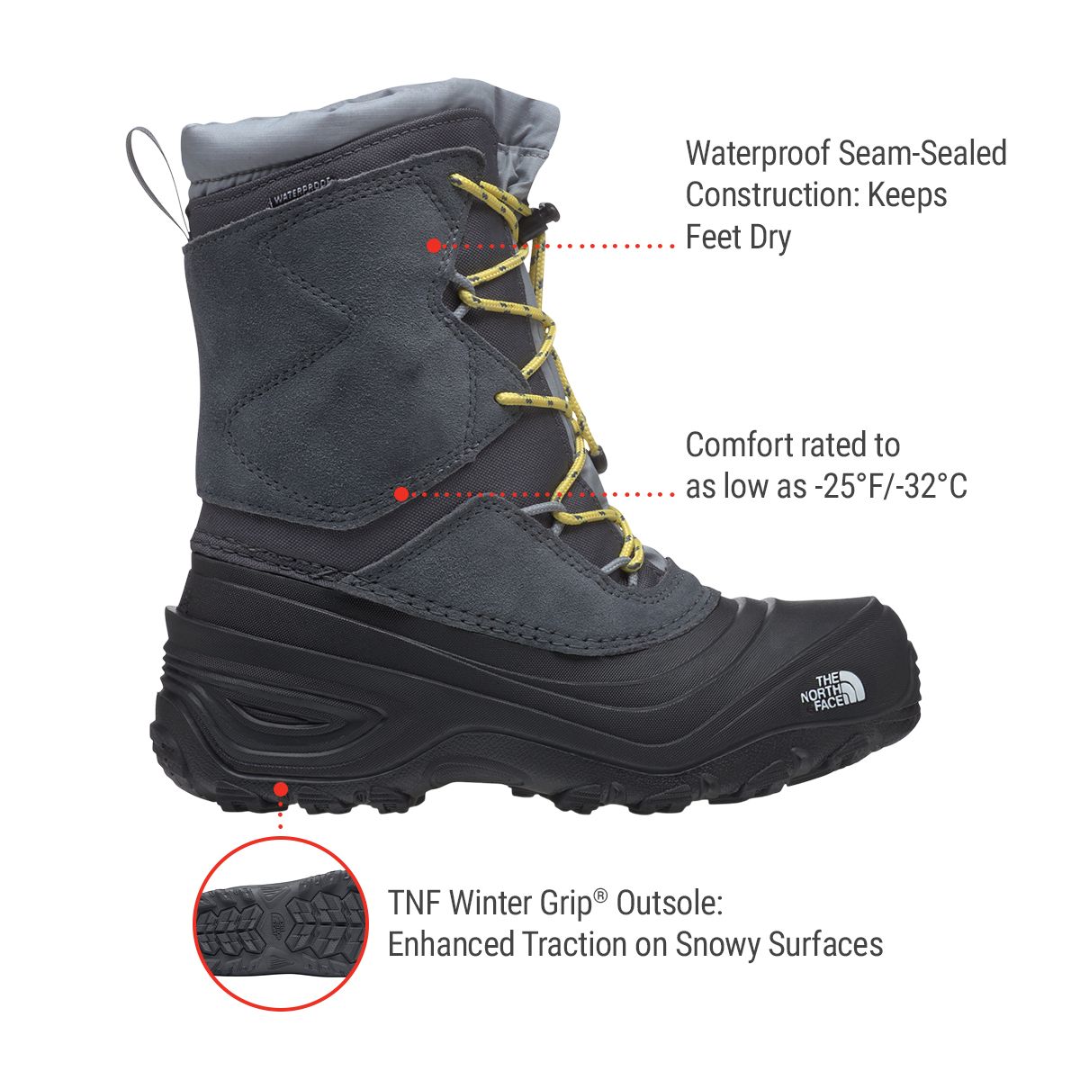 The North Face Kids' Alpenglow V Winter Boots