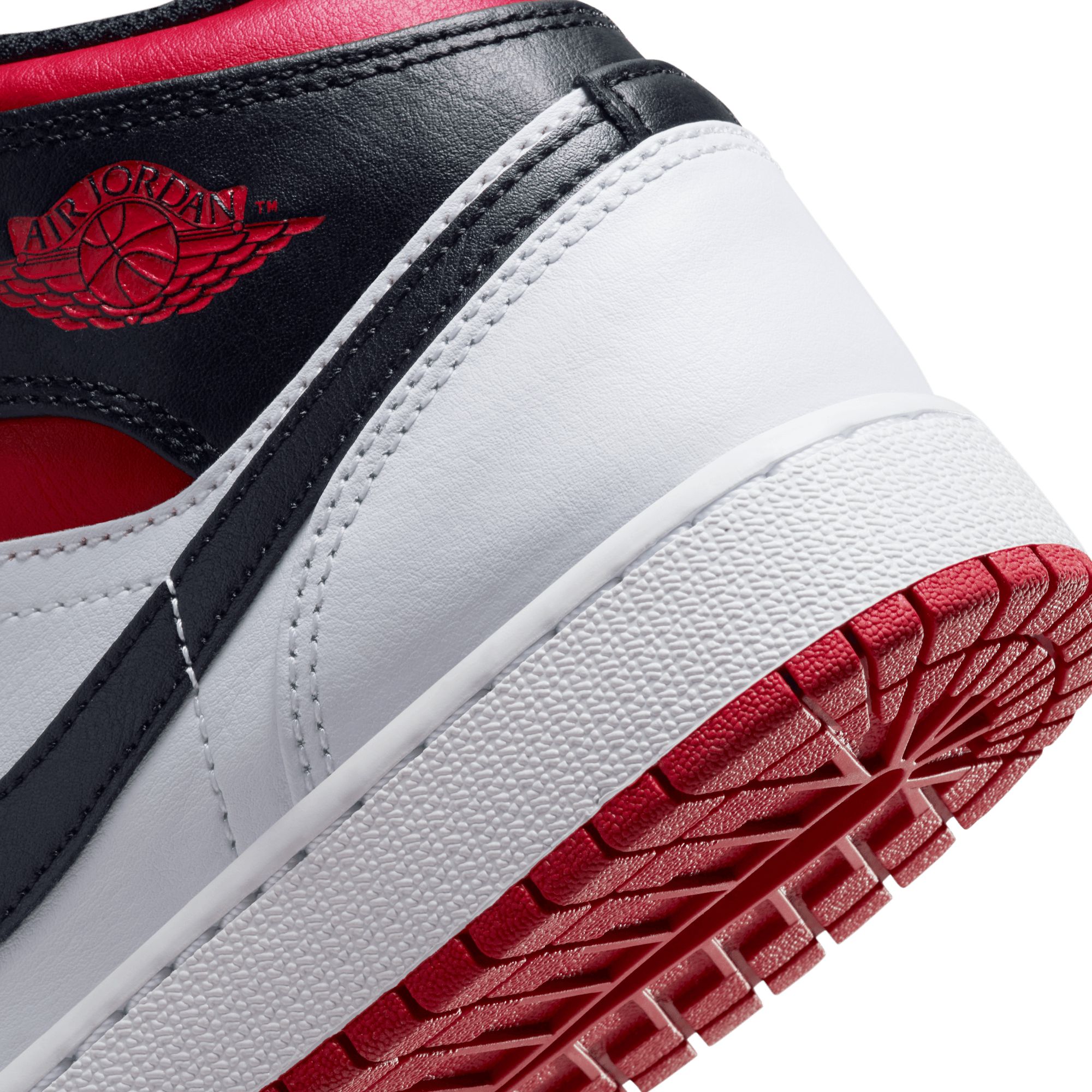 Jordan 1 mid gym red/black/white grade school boys' shoe sale