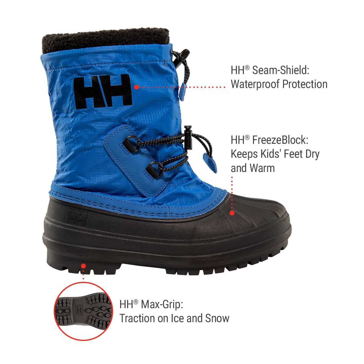 Helly Hansen Kids' Varanger 2.0 Winter Waterproof Insulated Non-Slip Boots