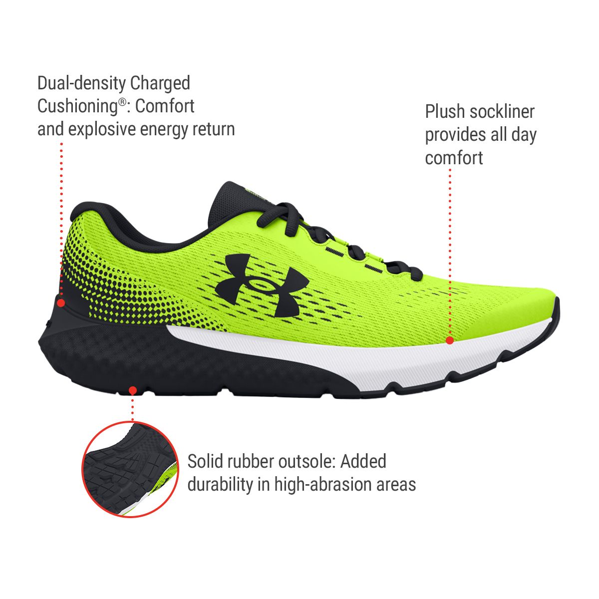 Under Armour Kids' Grade School Charged Rogue 4 Running Shoes