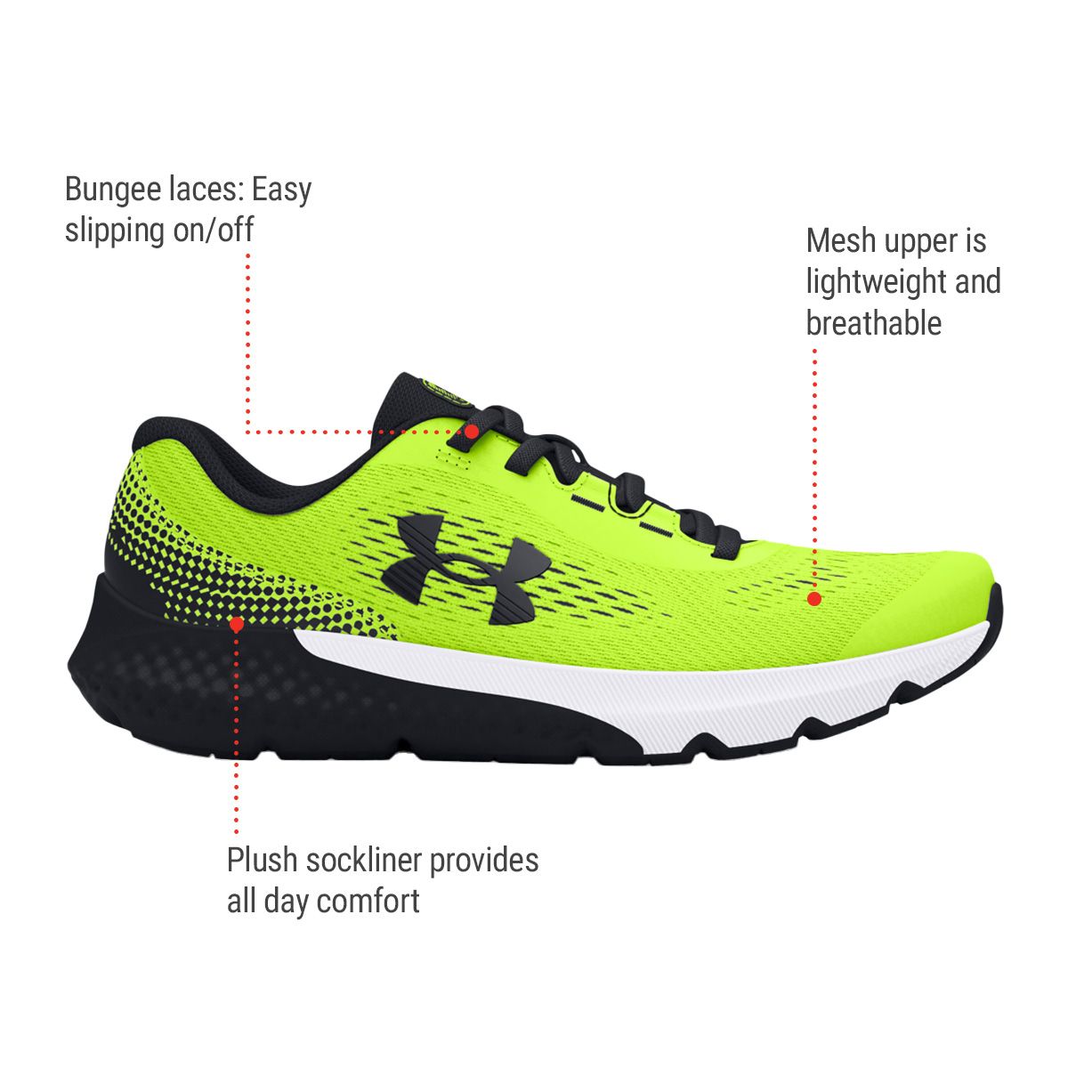 Under Armour Kids' Pre-School Charged Rogue 4 Running Shoes