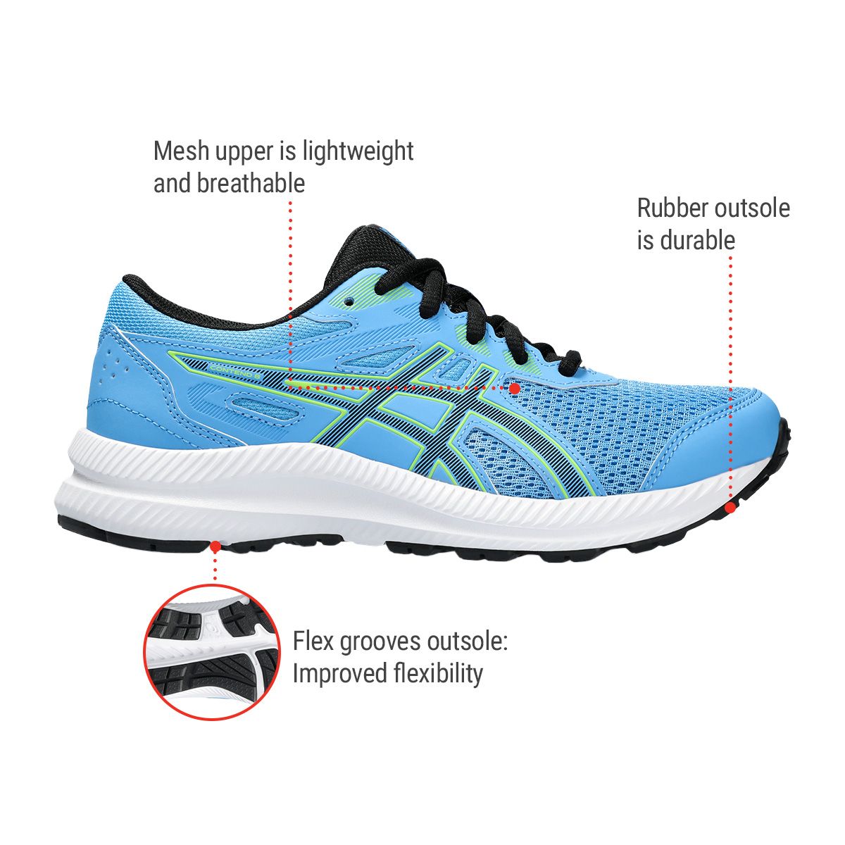 ASICS Kids' Grade School Contend 8 Running Shoes