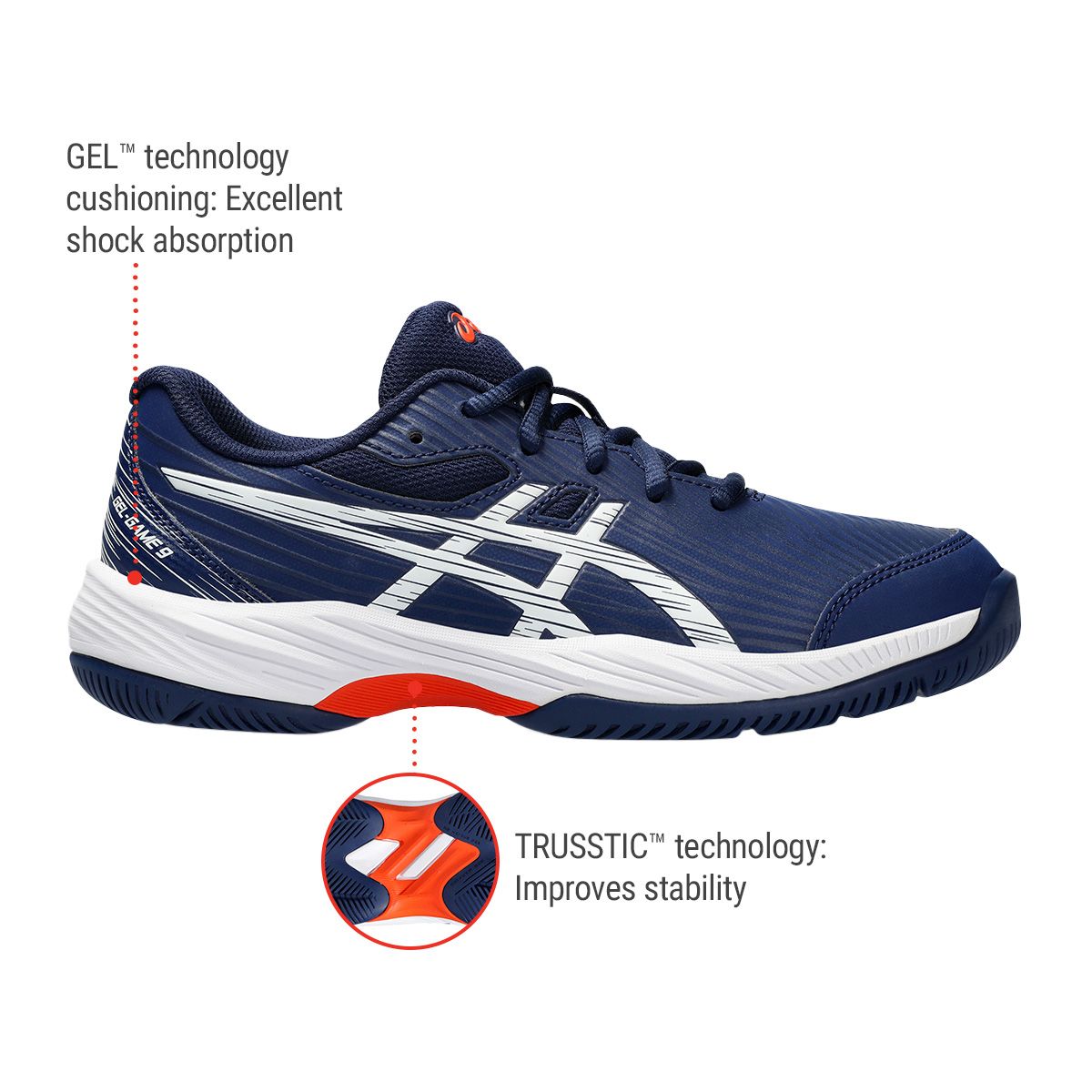 ASICS Kids' Gel Game 9 Training Shoes