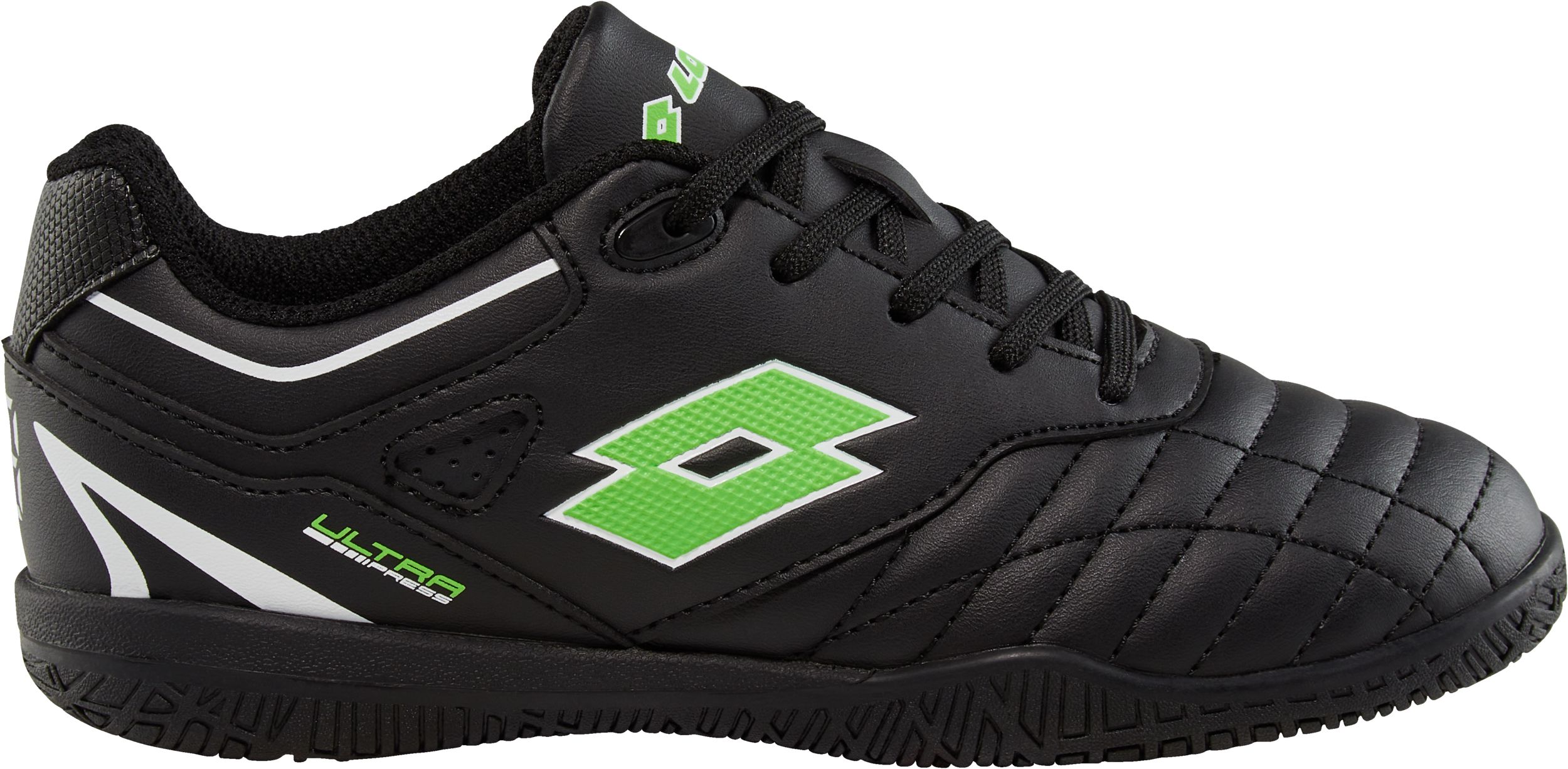SportChek has Lotto Kids' Ultra Press Junior Indoor Soccer Shoes
