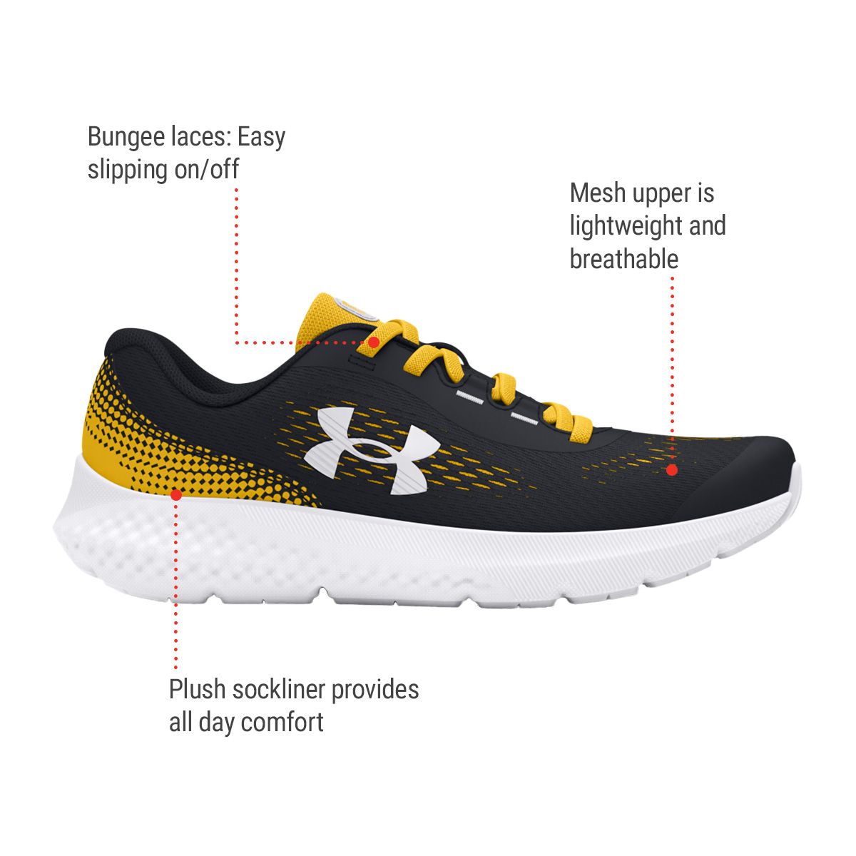 Under Armor Kids' Pre-School Charged Rogue 4 Running Shoes