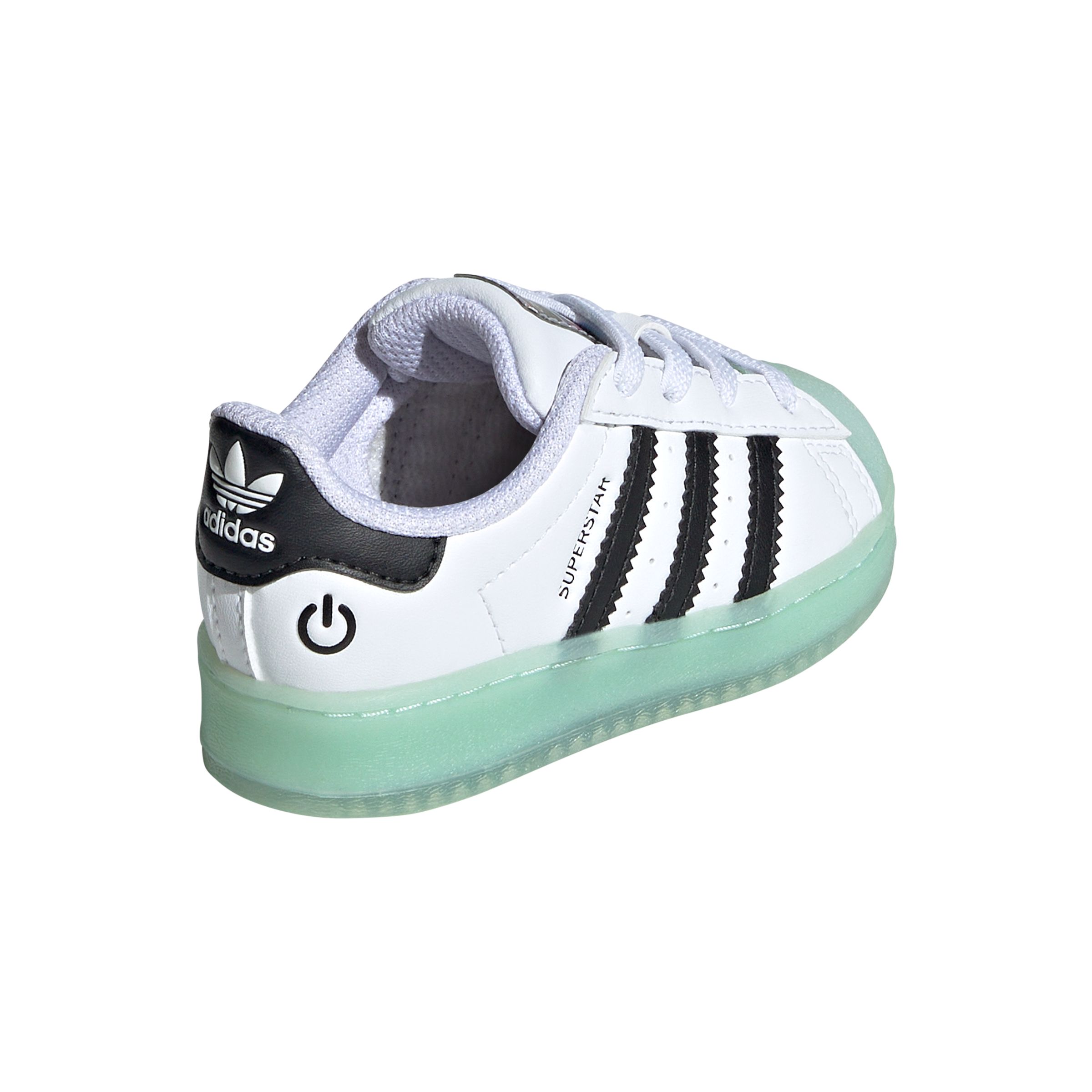 adidas Kids' Grade/Pre-School Superstar Led Lights Elastic Lace Casual Shoes, Sneakers
