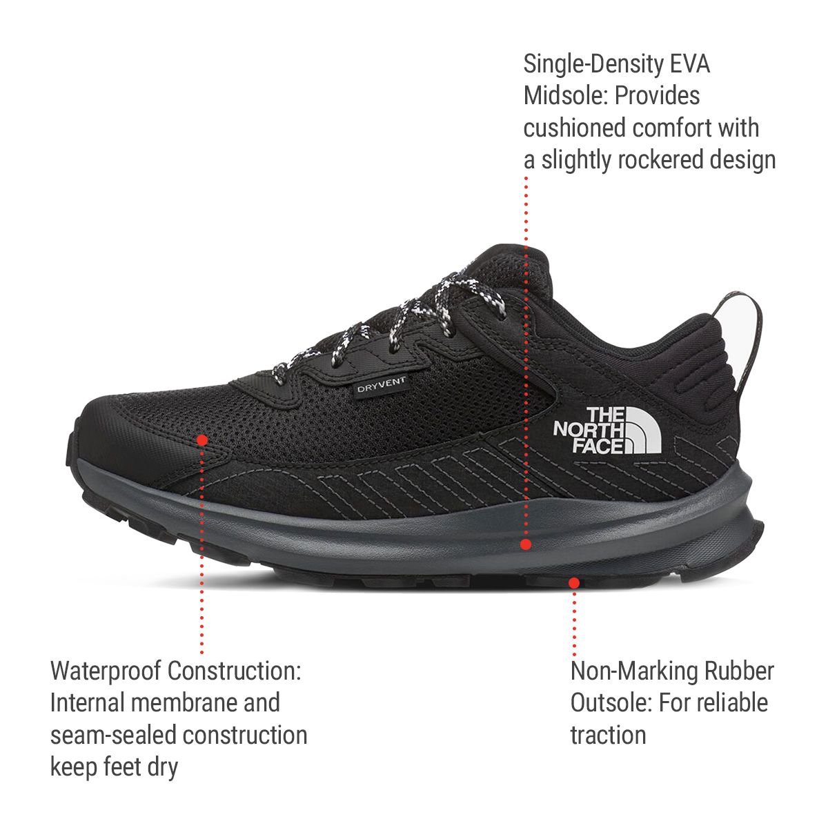 The North Face Kids' Grade/Pre-School Fastpack Hiking Shoes