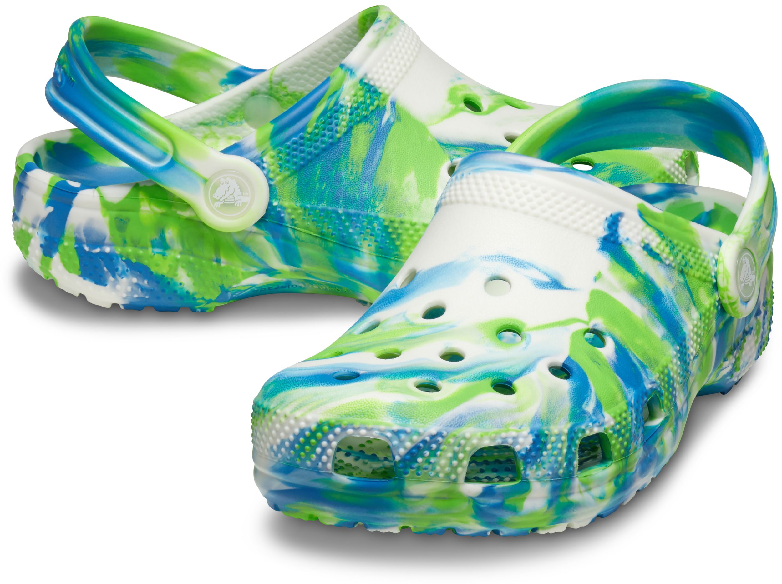 Crocs Kids' Classic Glow in the Dark Marbled Clogs