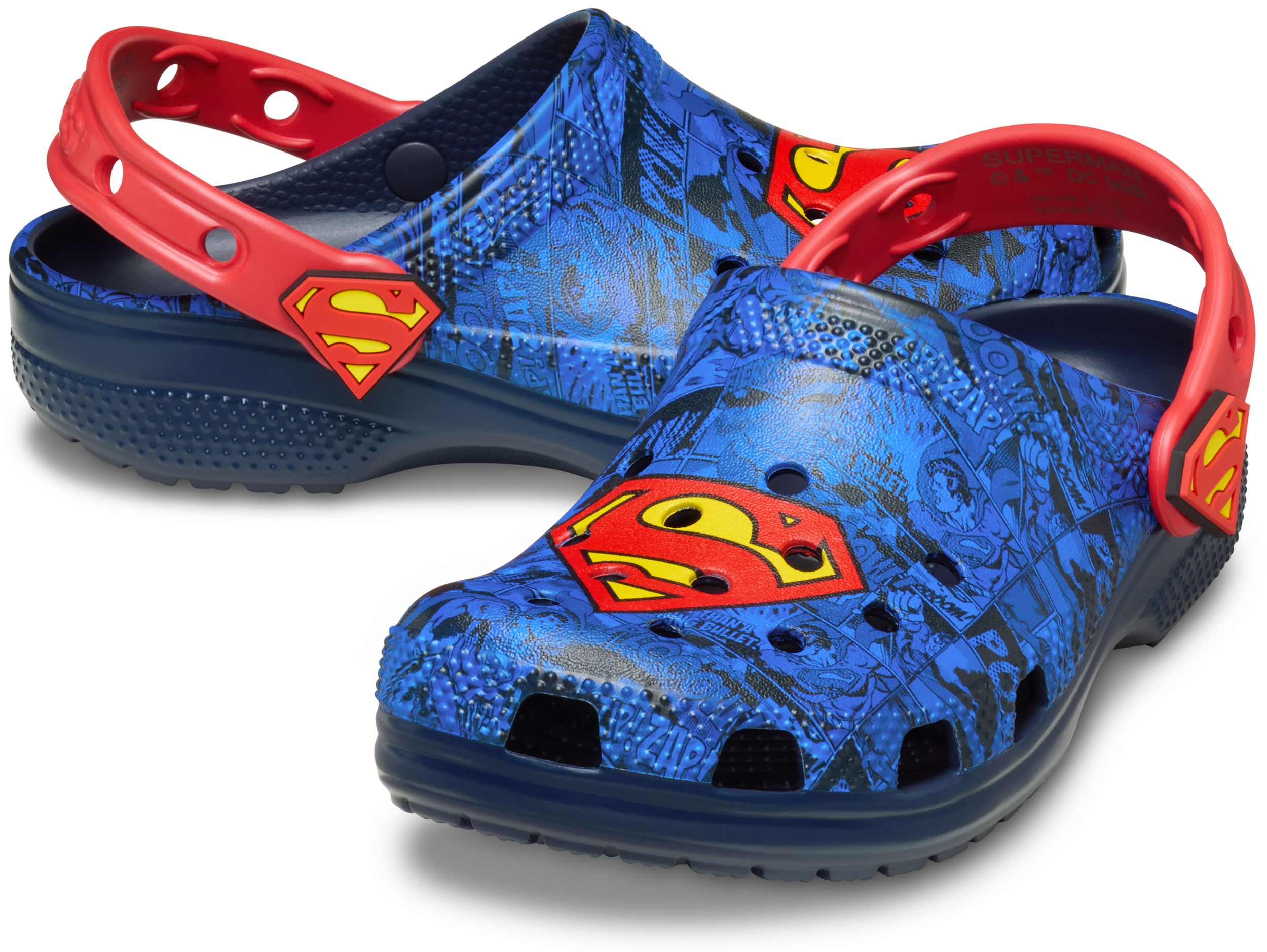Crocs Kids' Grade School Classic Superman Clogs