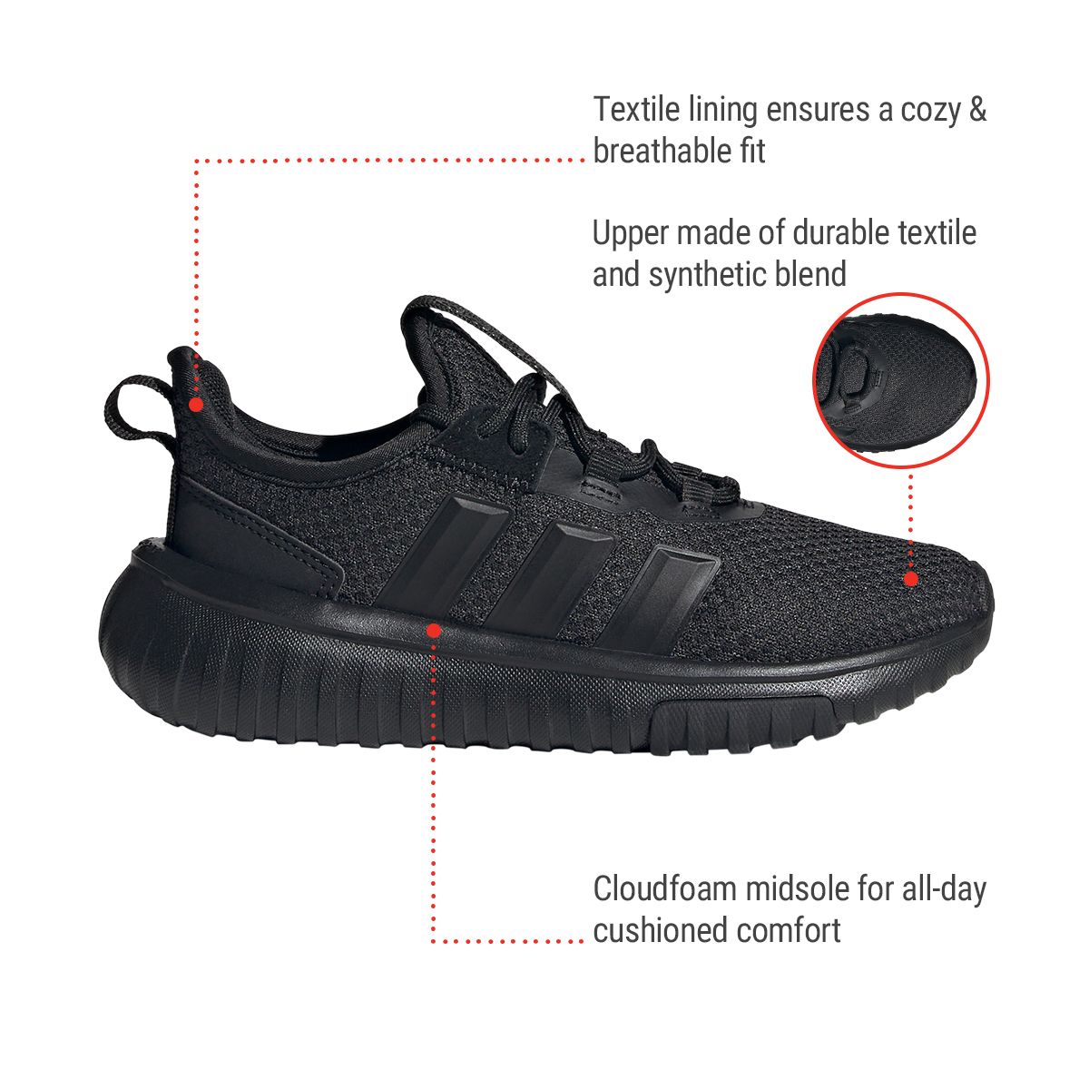 adidas Kids' Grade School Kaptir 4.0 Running Shoes