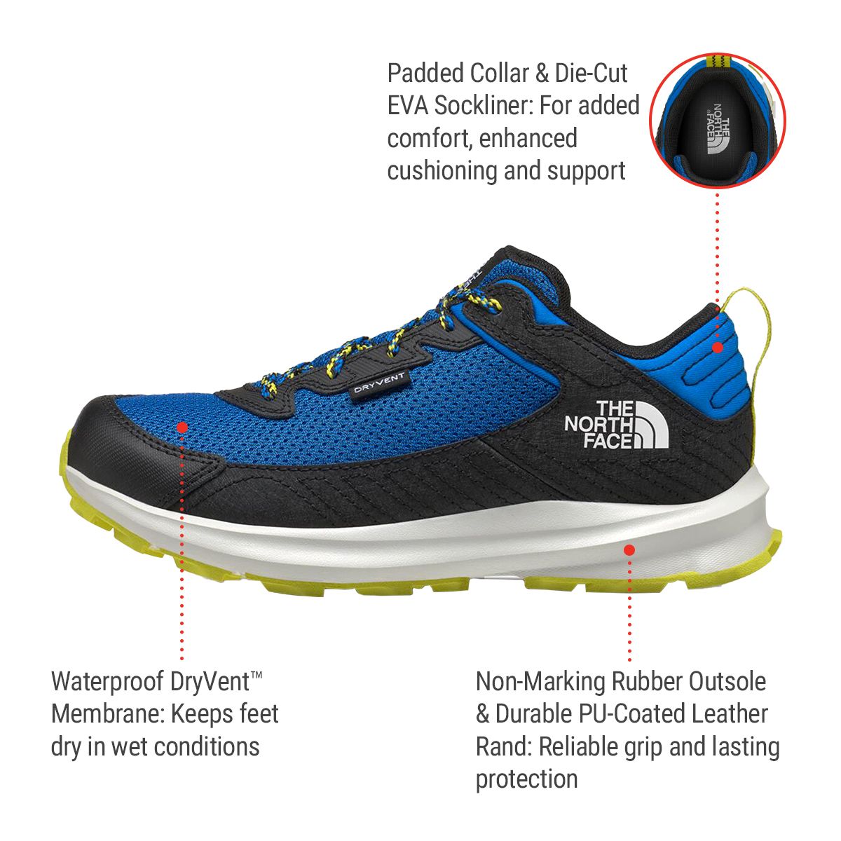 The North Face Kids' Fastpack Hiker Waterproof Shoes