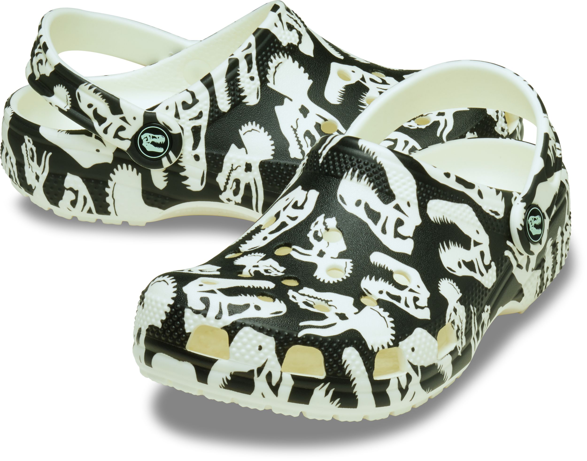 Crocs Kids' Grade/Pre-School Classic Glow Dino Clogs