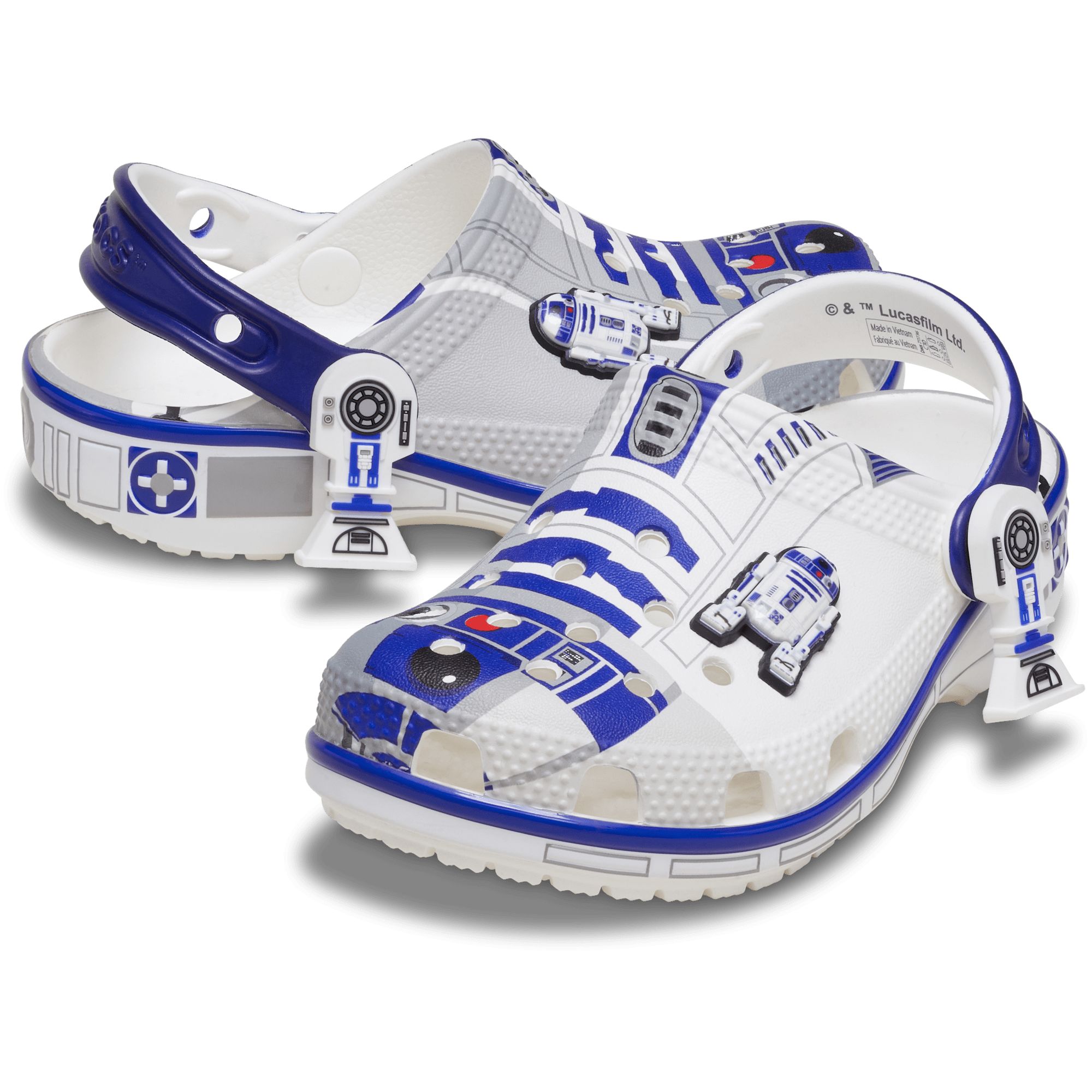 Crocs Kids' Grade/pre-school Star Wars R2-D2 Clogs - Lightweight Breathable Kids Footwear