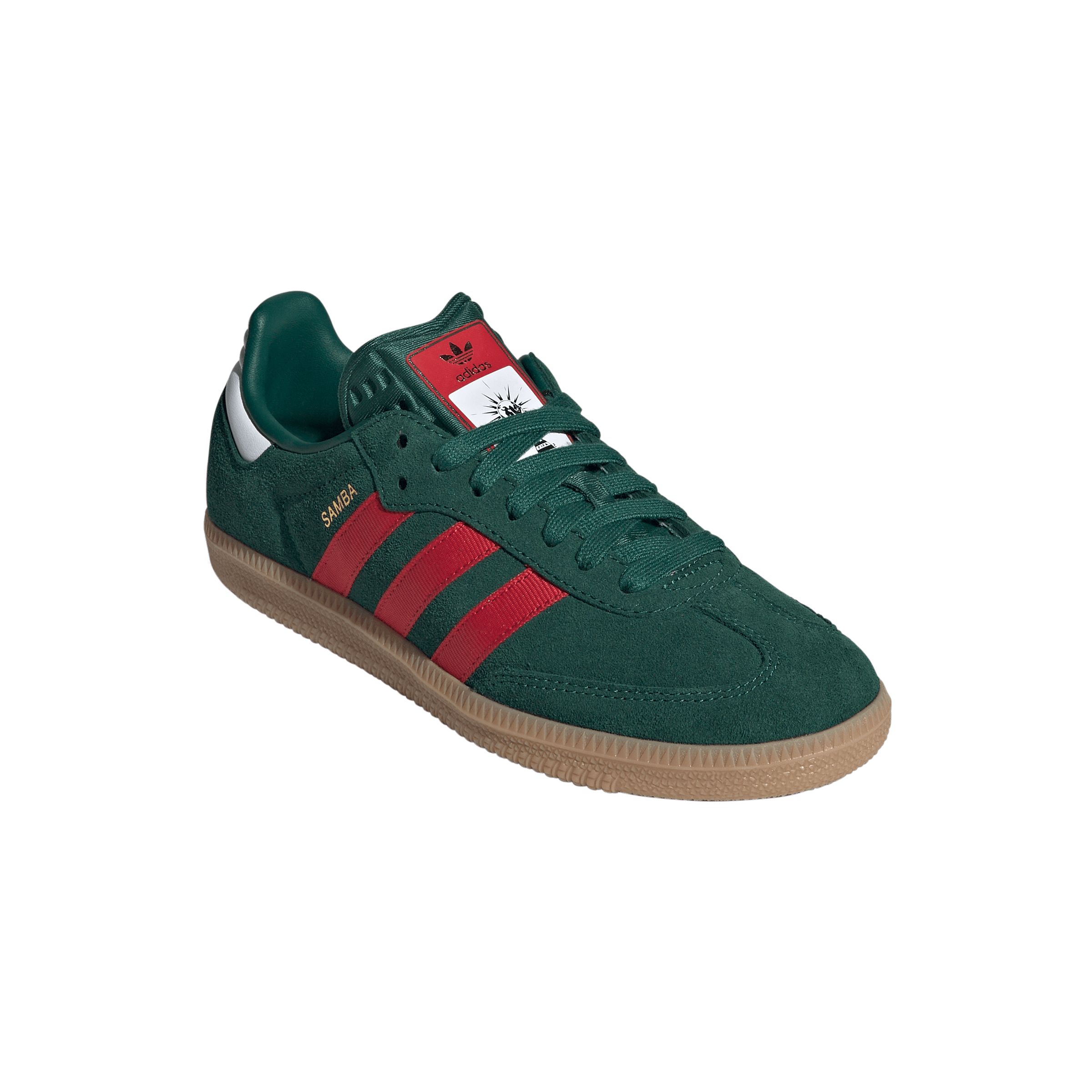 adidas Originals Kids' Grade School Samba Mexico Leather and Synthetic Upper Shoes