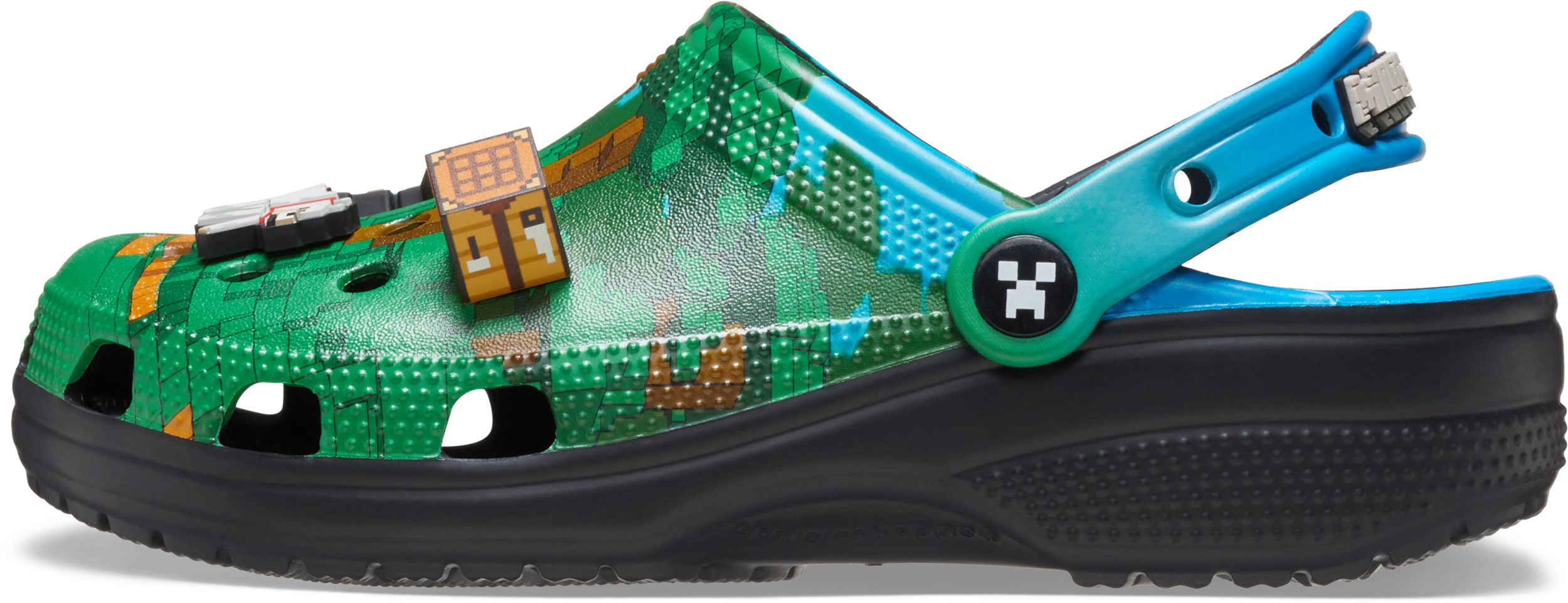 Crocs Kids' Grade/pre-school Minecraft Classic Clog with Jibbitz Charms