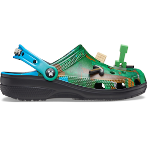 Crocs Kids' Grade/pre-school Minecraft Classic Clog with Jibbitz Charms