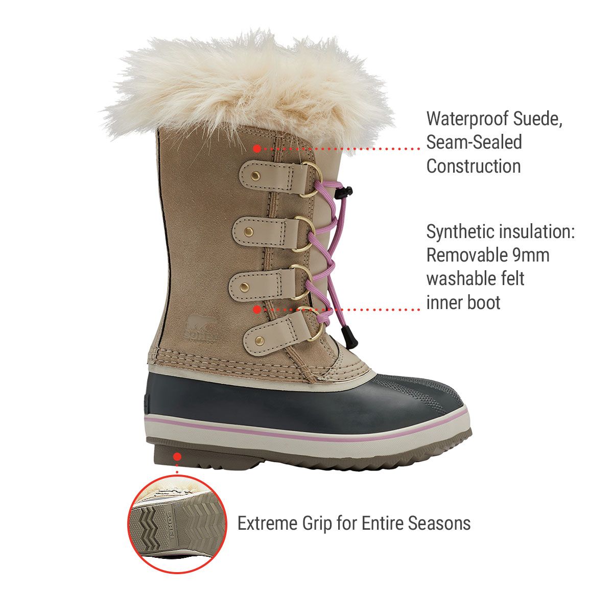 Sorel Kids' Pre-School/Grade School Joan Of Arctic™ Winter Boots
