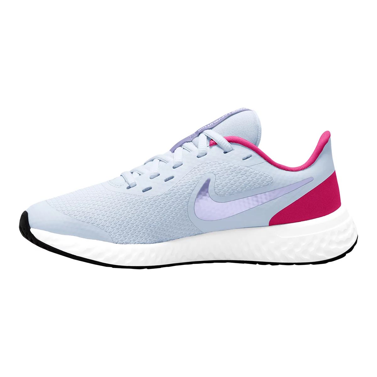Nike Kids' Grade School Revolution 5 Sneakers, Girls', Slip On, Running, Mesh
