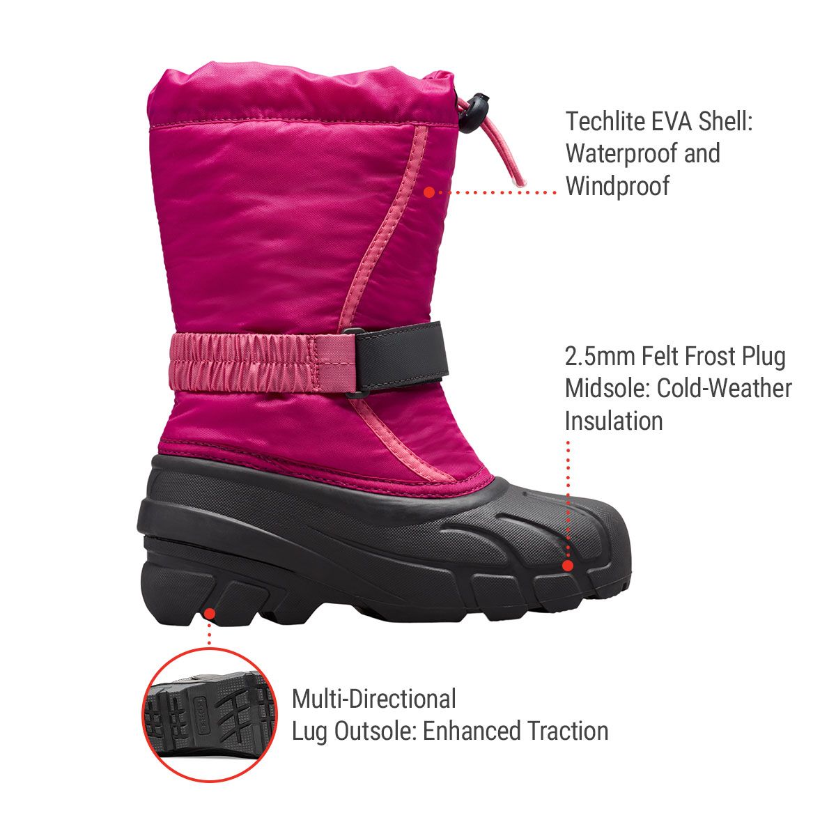 Sorel Kids' Toddler Snow Commander Waterproof Winter Boots