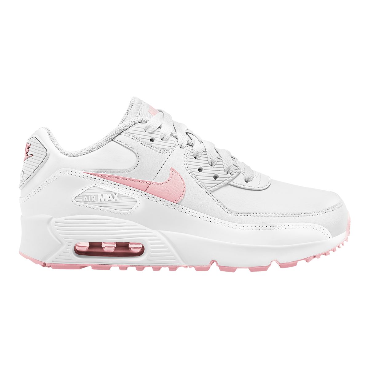 Nike Girls' Grade School Air Max 90 Leather Shoes