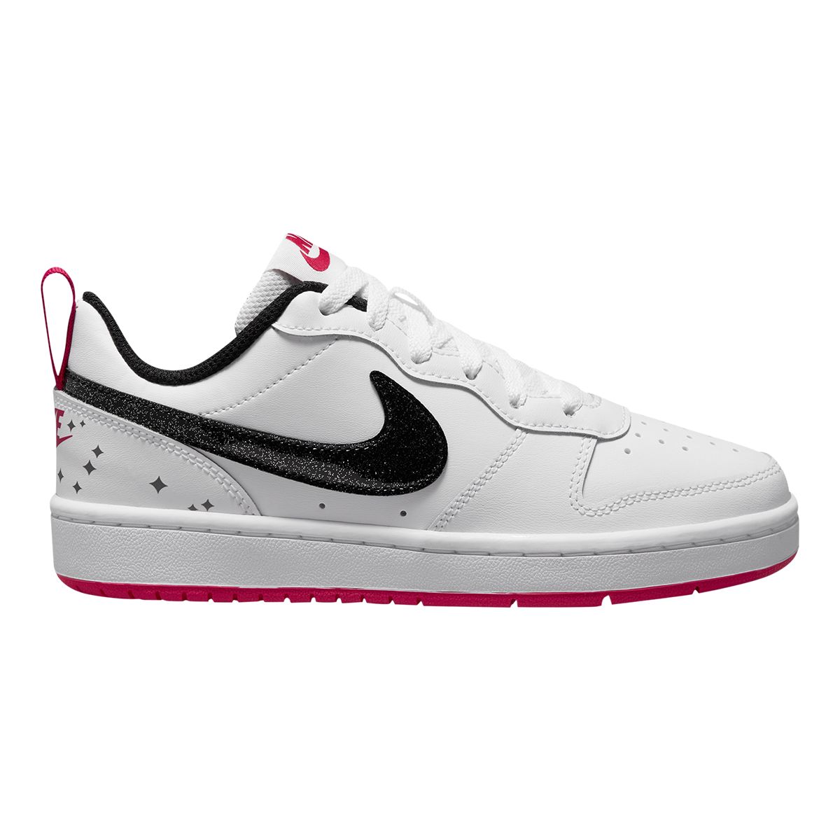 Nike Kids' Grade School Court Borough 2 SE Shoes, Girls, Low Top, Basketball, Leather
