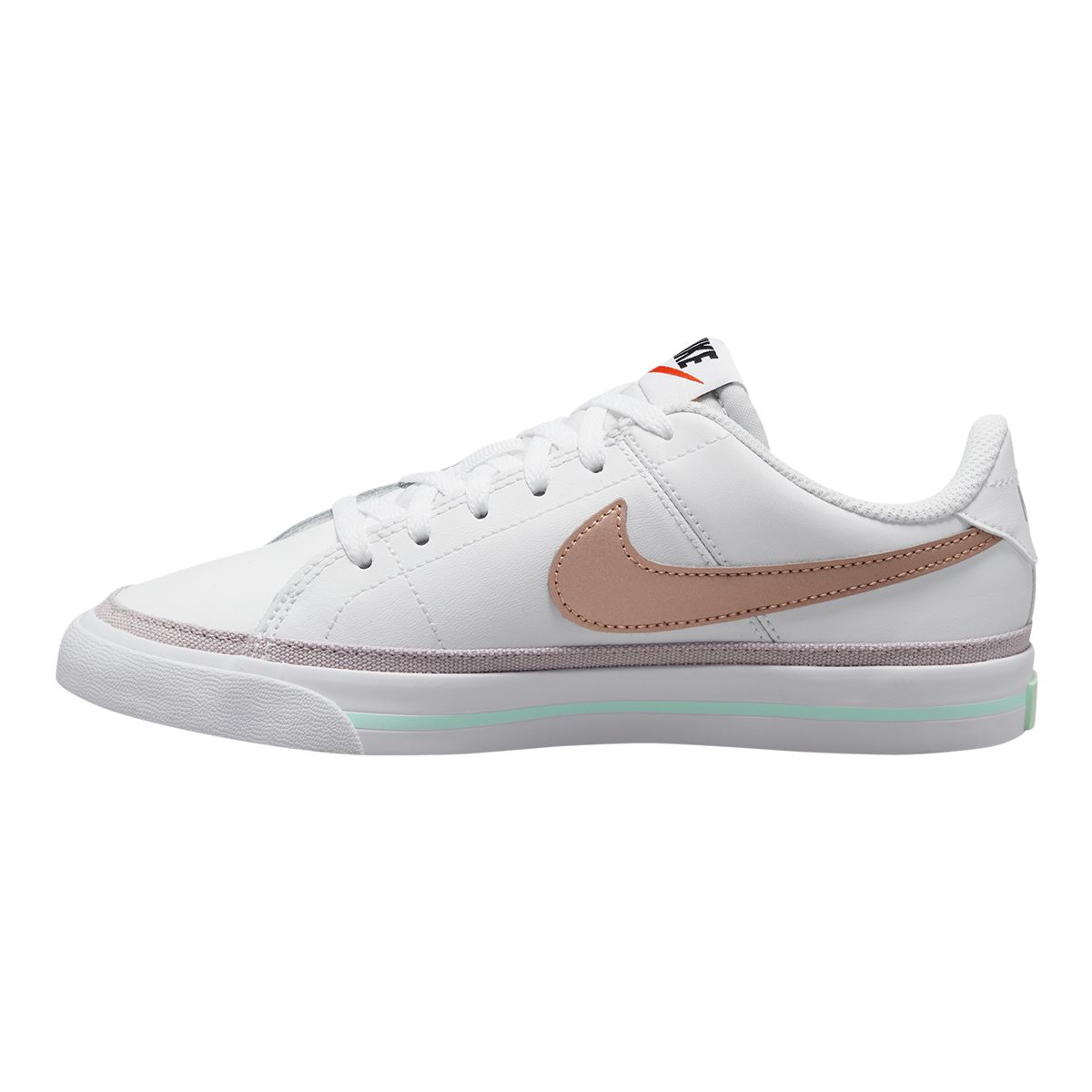 Nike Kids' Grade School Court Legacy Shoes, Girls, Tennis, Sneakers, Leather, Cushioned