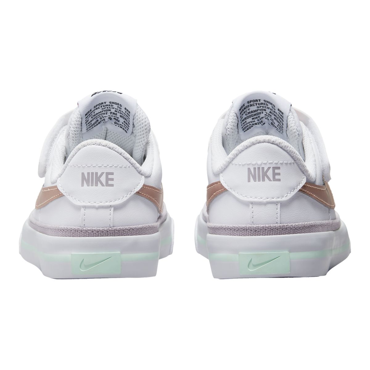 Nike Kids' Pre-School Court Legacy Shoes, Girls, Tennis, Sneakers, Lace, Velcro, Cushioned