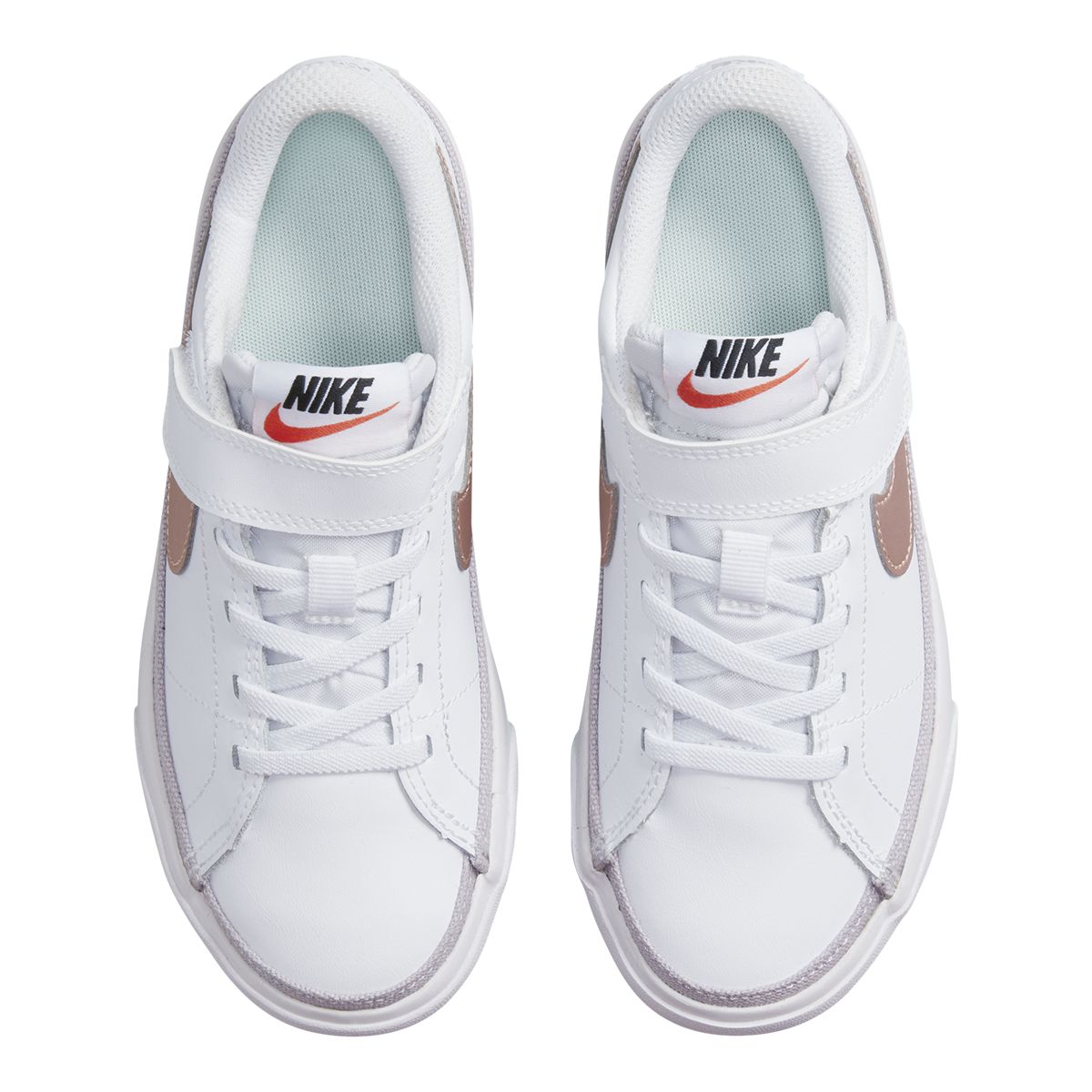 Nike Kids' Pre-School Court Legacy Shoes, Girls, Tennis, Sneakers, Lace, Velcro, Cushioned