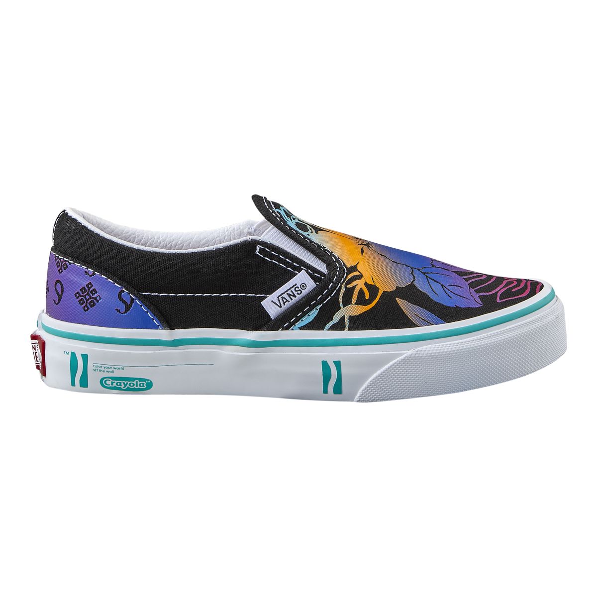 Vans x Crayola Kids' Pre-School  Classic  Skate Shoes, Sneakers, Girls', Low Top, Slip On