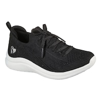 Skechers Kids' Pre-School Ultra Flex 2.0 Classic Shoes, Girls, Slip On, Mesh, Memory Foam Front_Three_Fourths_Angled_Right