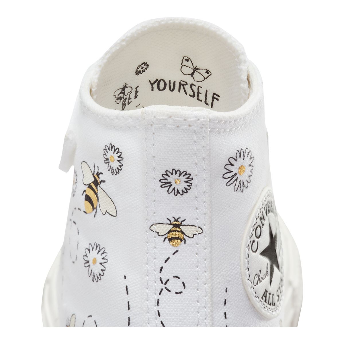 Converse Kids' Pre-School Chuck Taylor All Star 1V Bee Yourself Shoes, Girls, High Top