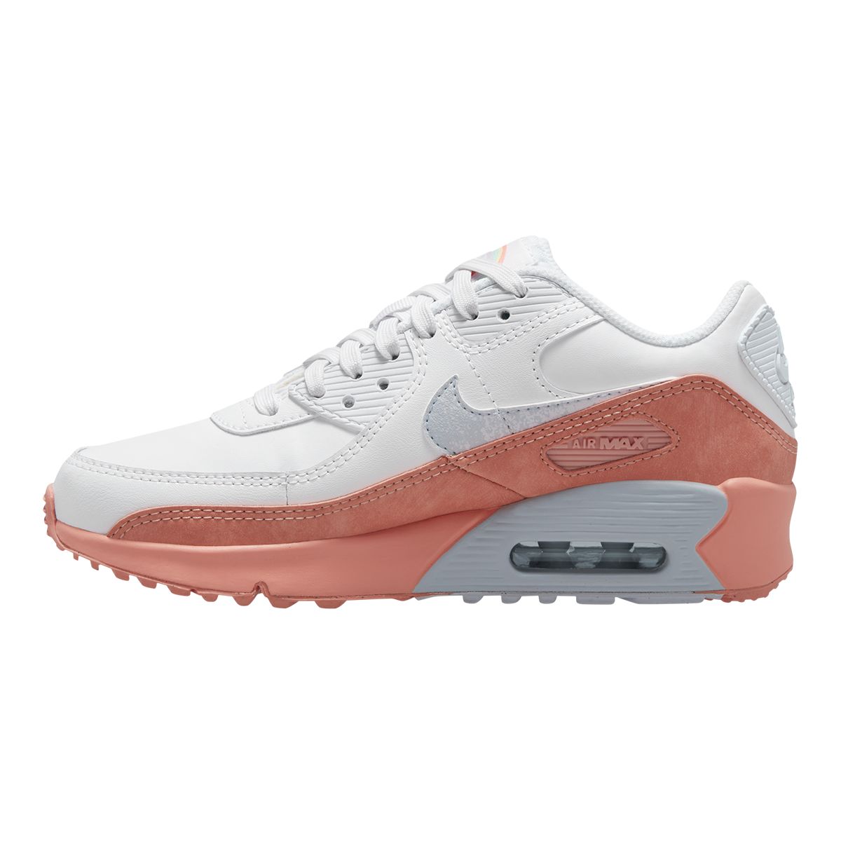 Nike Kids' Grade School Air Max 90 LTR SE Shoes, Girls, Sneakers, Lace, Cushioned