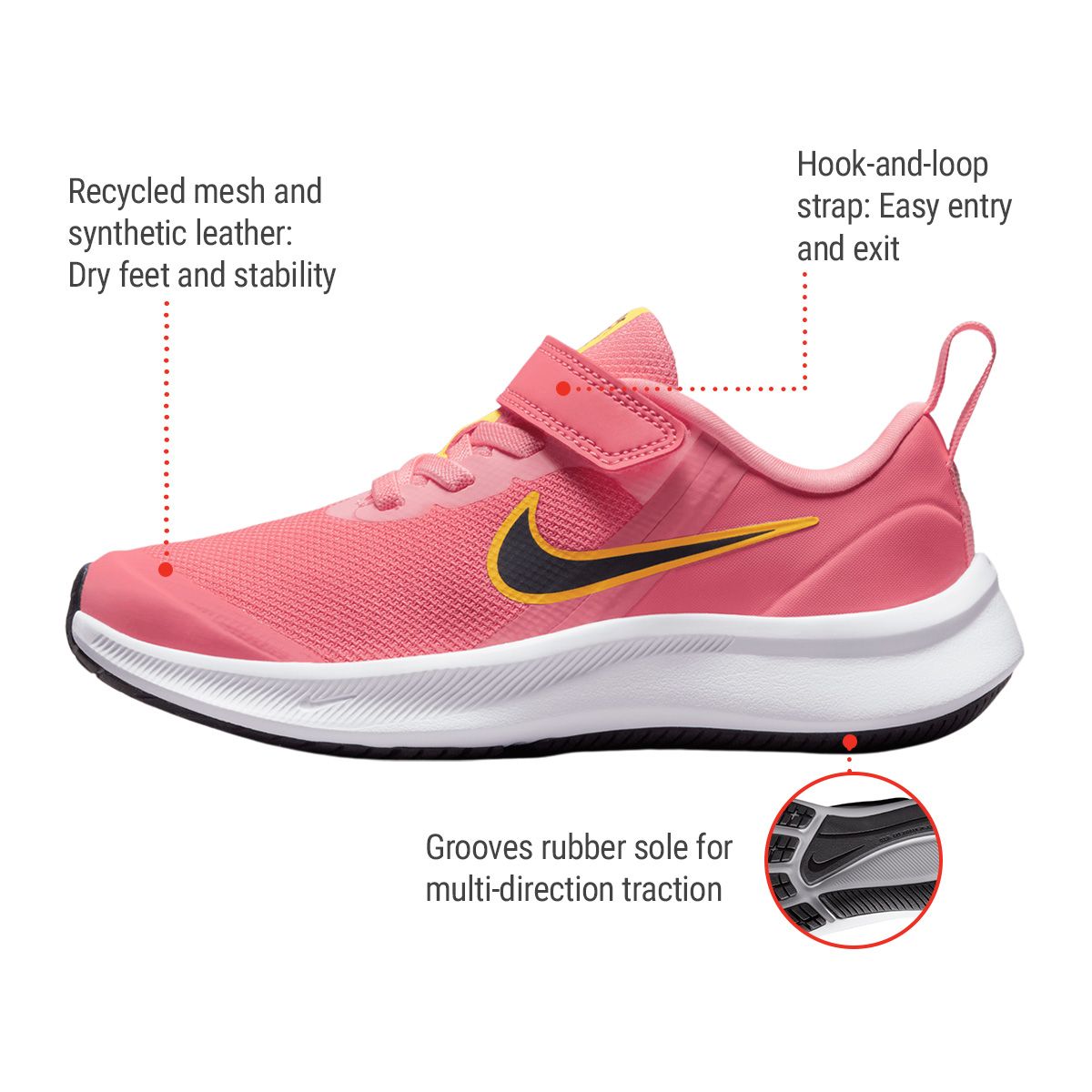 Nike Girls' Pre-School Star Runner 3 Running shoes