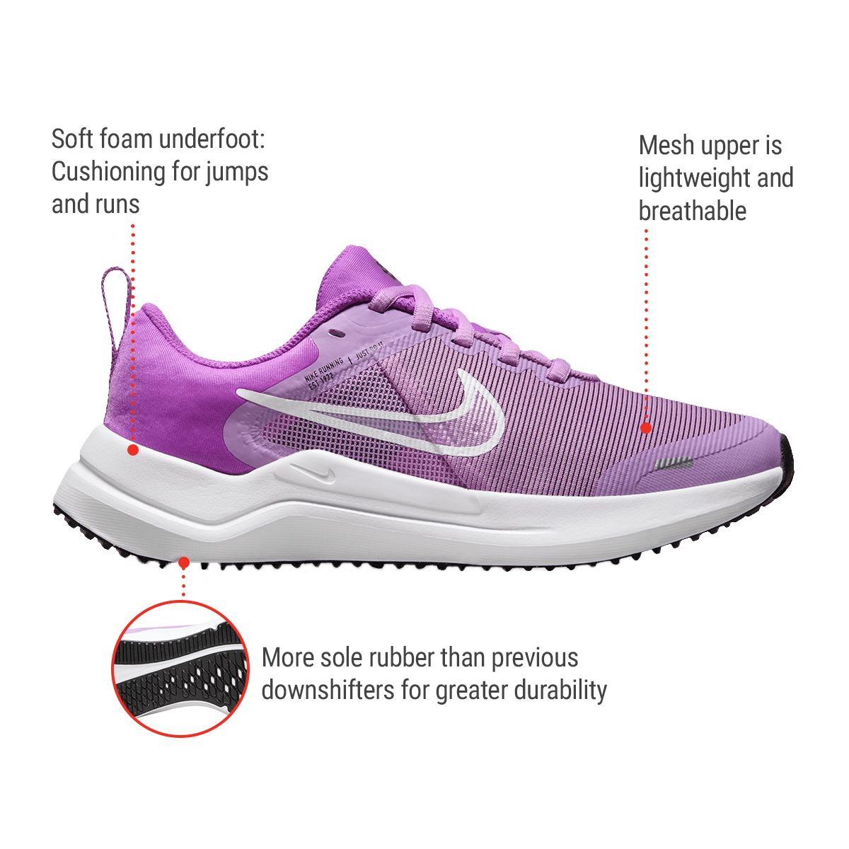 Nike Kids' Grade-School Downshifter 12 Athletic Shoes